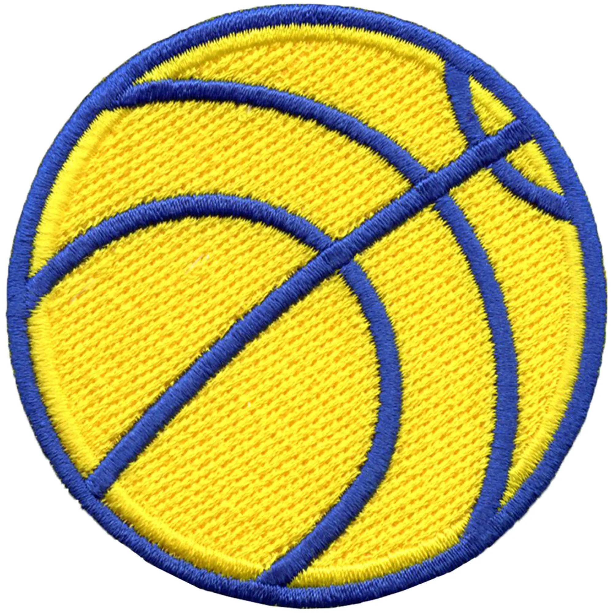 Blue & Gold Basketball Patch Sports Parody Embroidered Iron On