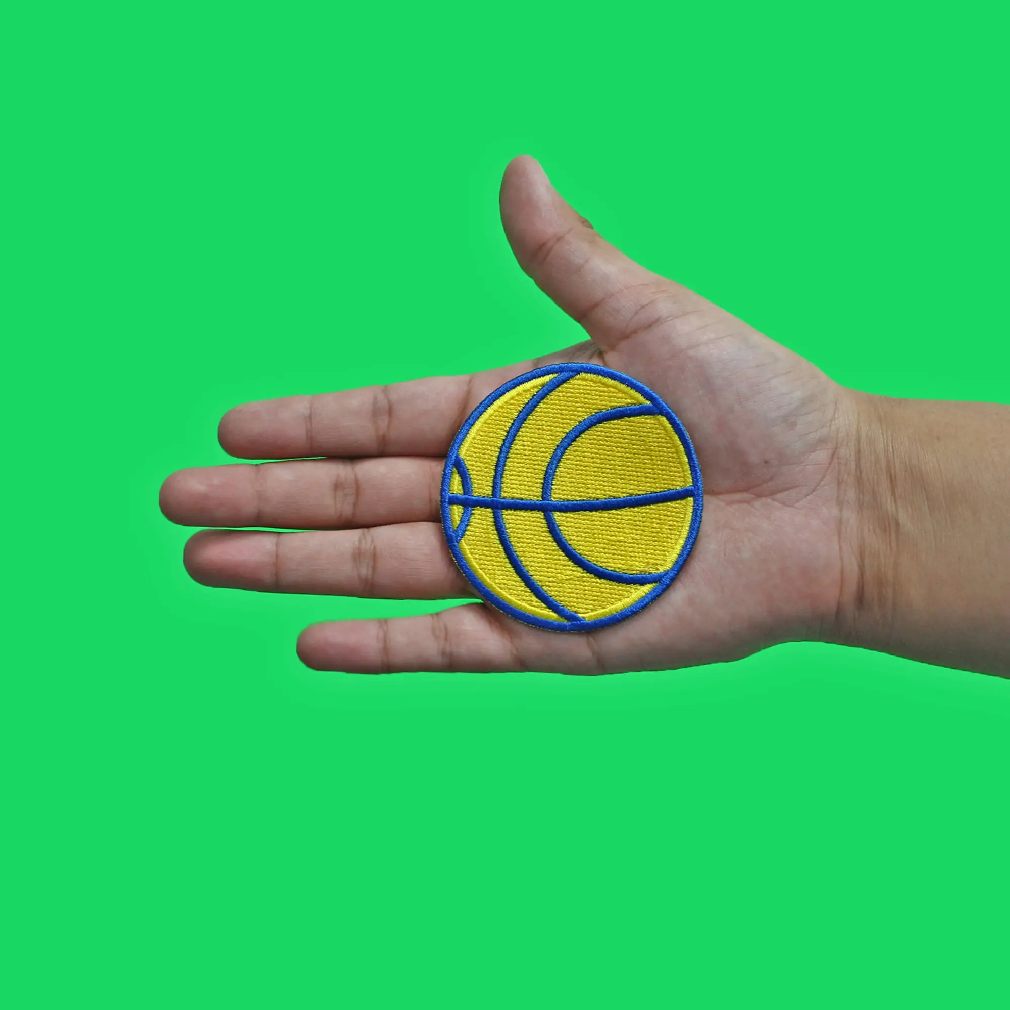 Blue & Gold Basketball Patch Sports Parody Embroidered Iron On - Image 2