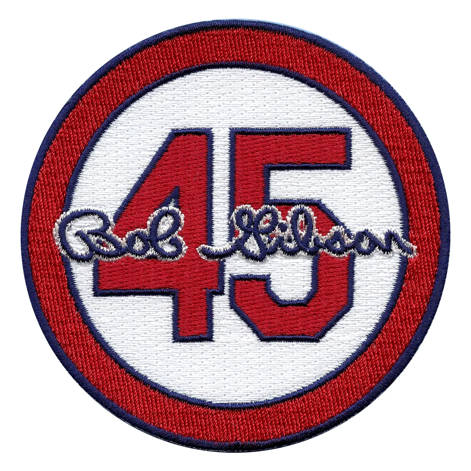 Bob Gibson 45 Memorial St. Louis Cardinals Embroidered Patch (White)