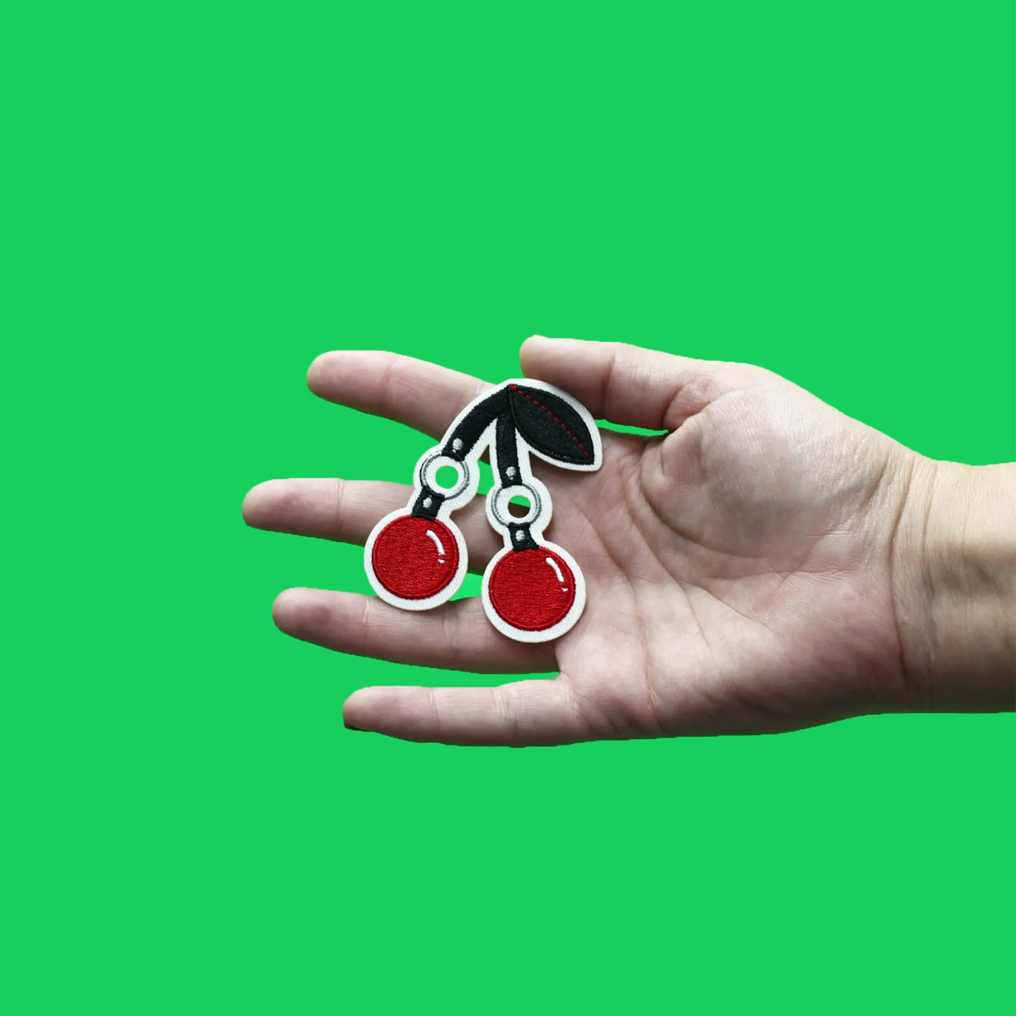 Bondage Double Cherries Patch Kink Fetish Embroidered Iron On - Image 2