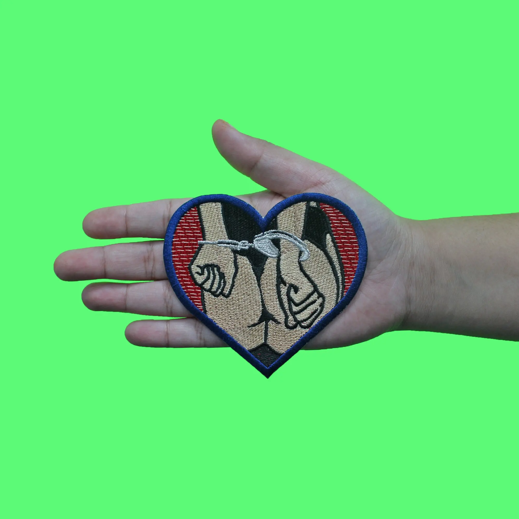 Bondage Red Heart Patch Kink Fetish Female Embroidered Iron On - Image 2