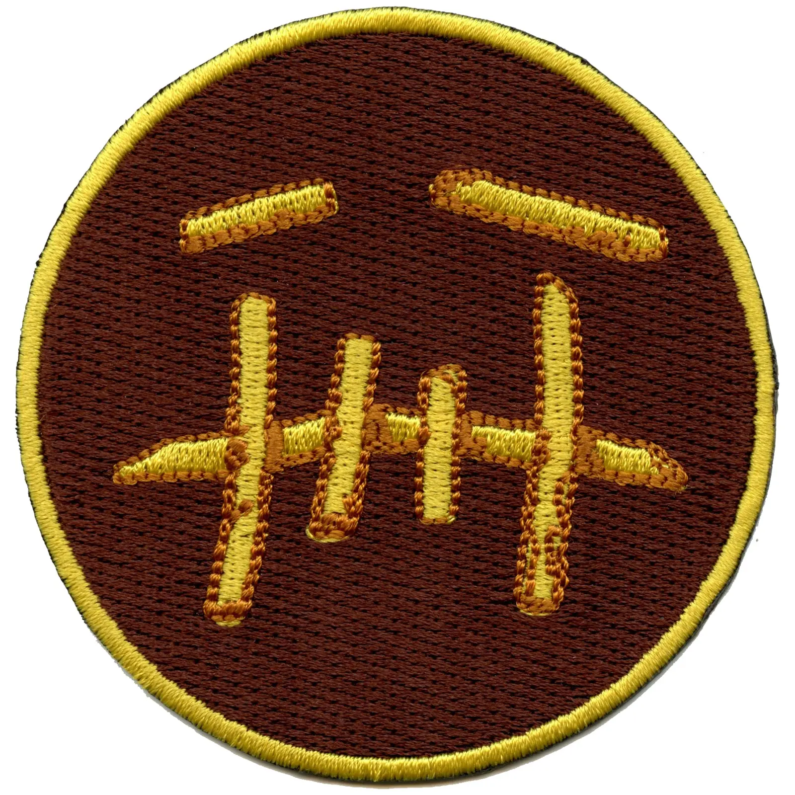 Brown Dead Sad French Fries Face Embroidered Iron On Patch