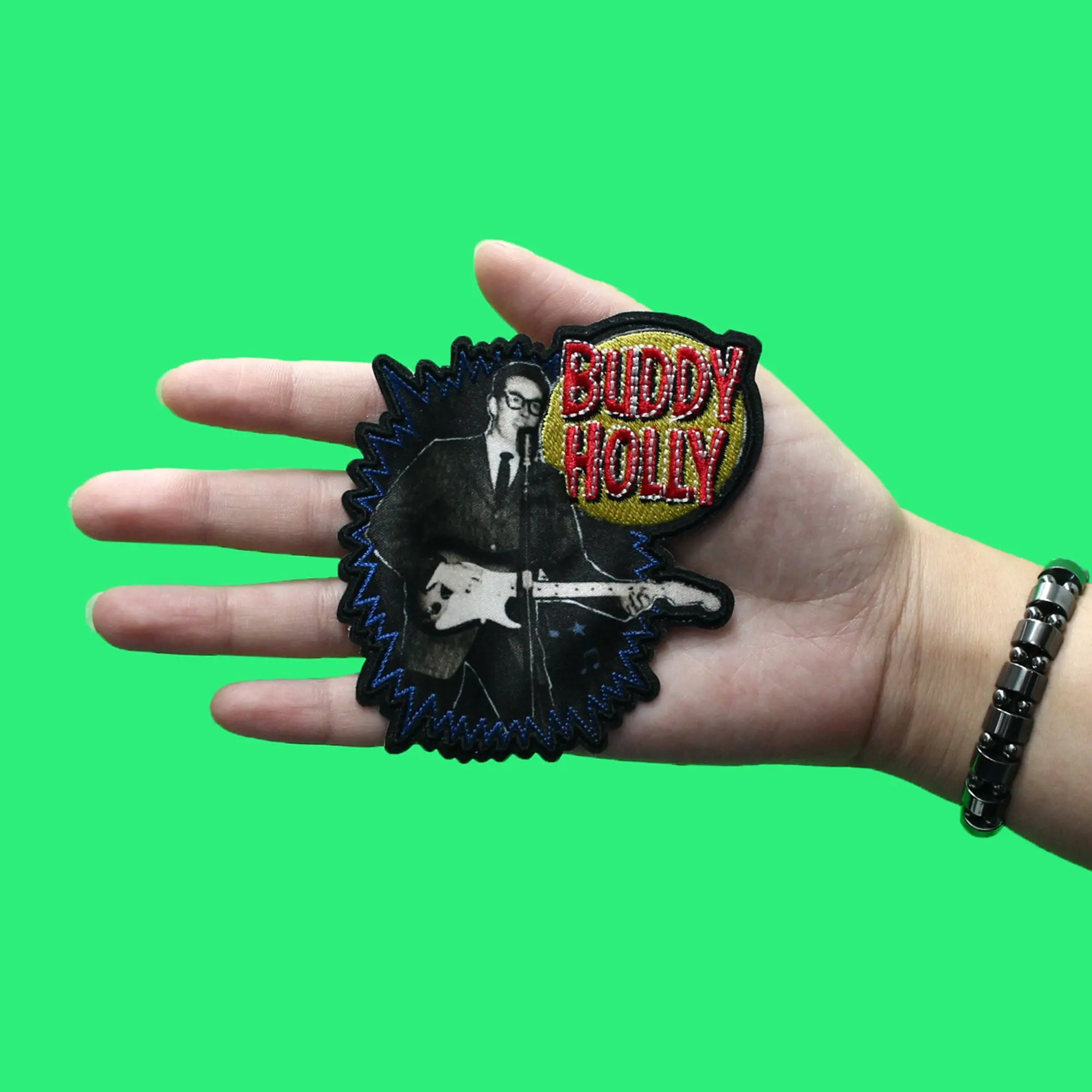 Buddy Holly Pop Picture Patch Rock Texan Singer Embroidered Iron on - Image 2