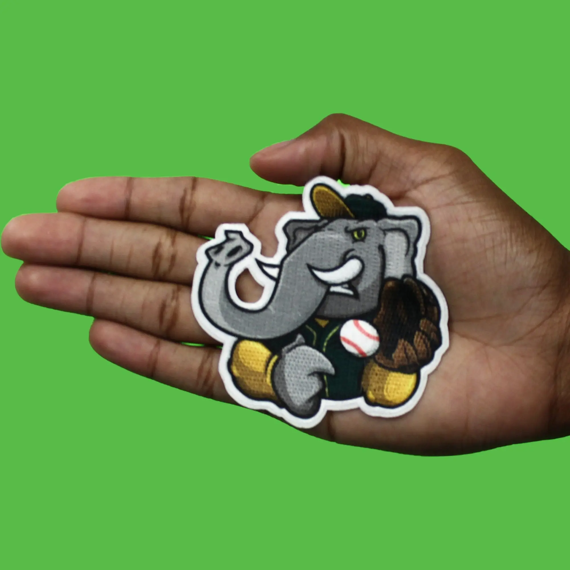California Oakland Mascot PhotoPatch Baseball Elephant Parody Embroidery Iron On - Image 2