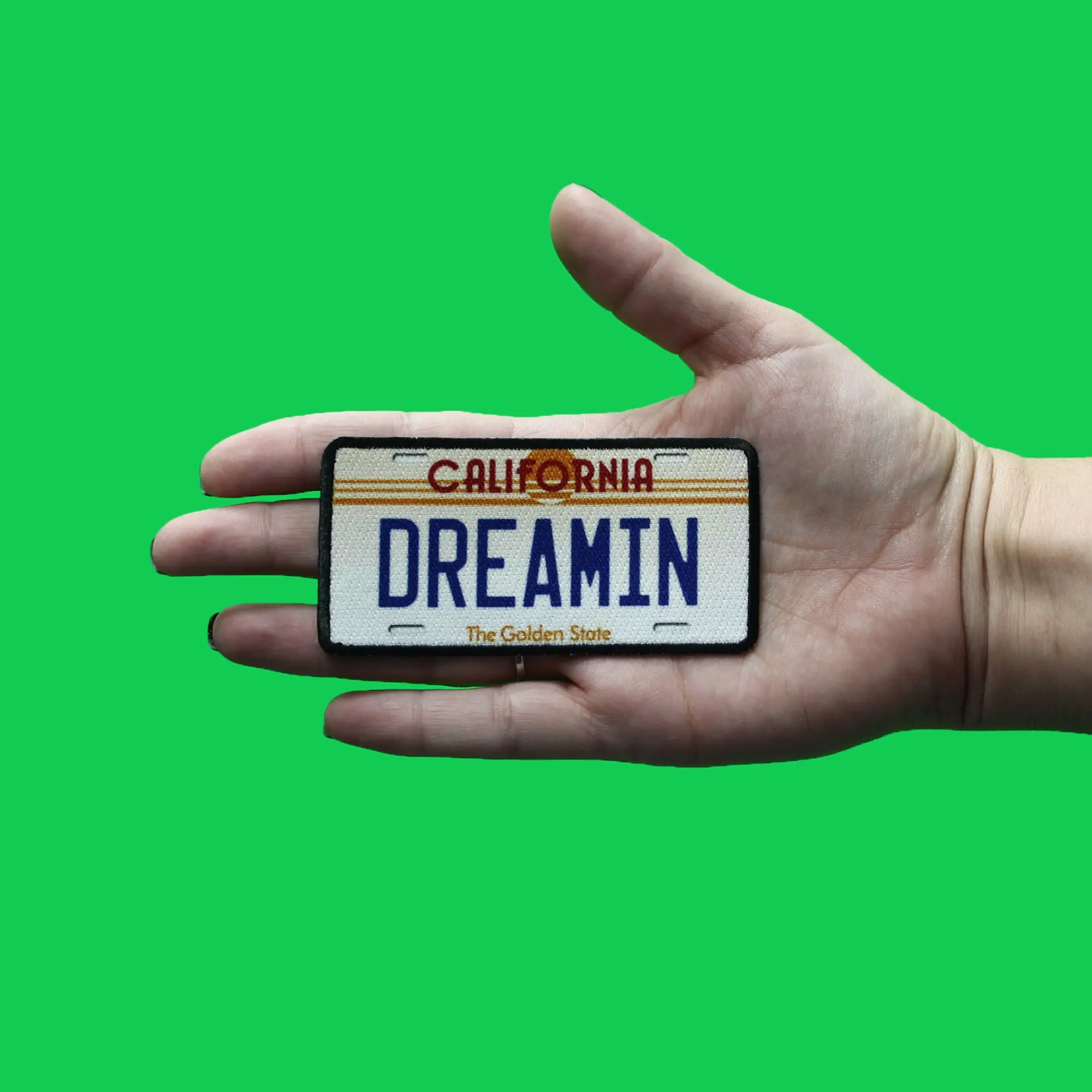 California Dreamin License Plate Patch Golden State Sublimated Iron On - Image 2
