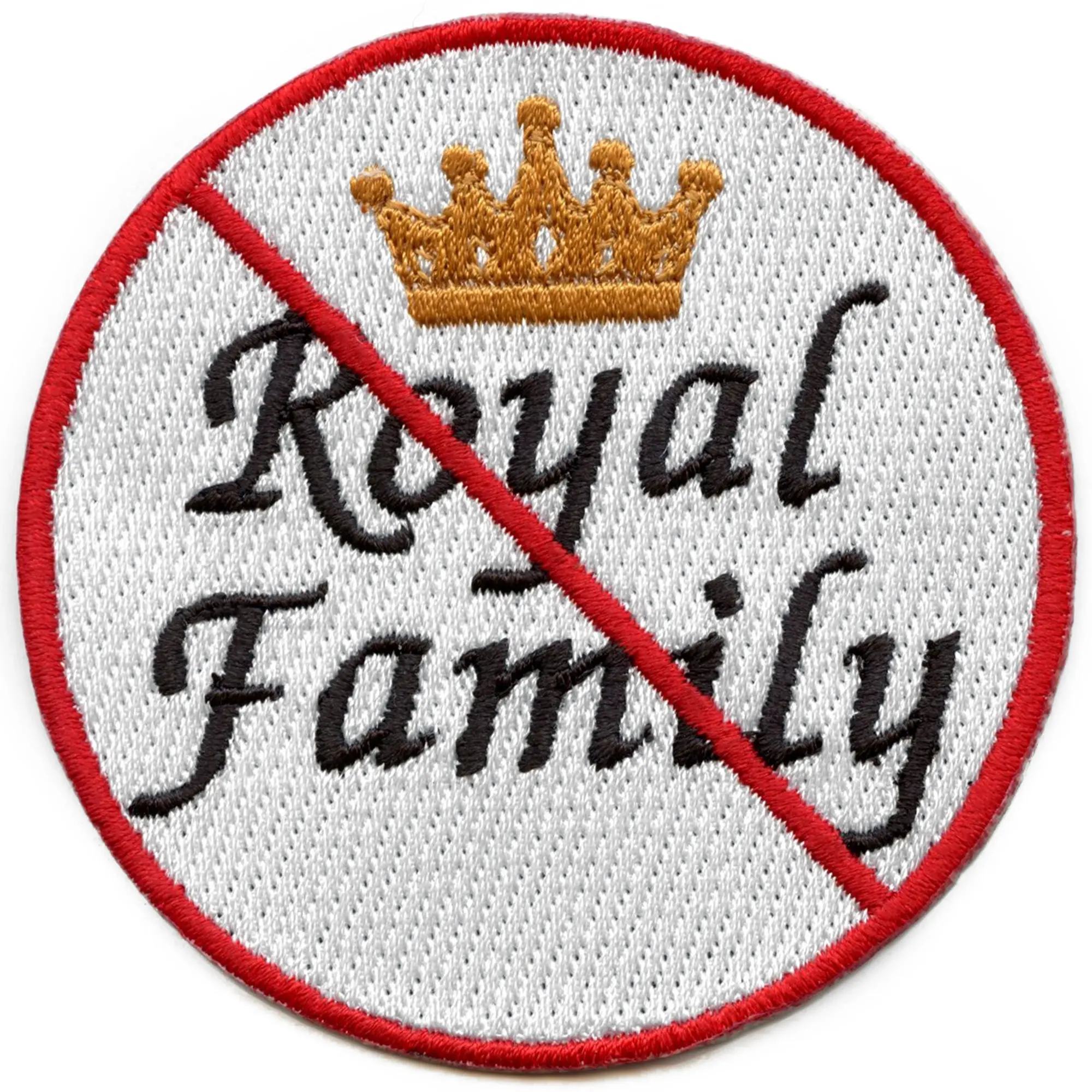 Cancel The Royal Family Logo Embroidered Iron On Patch