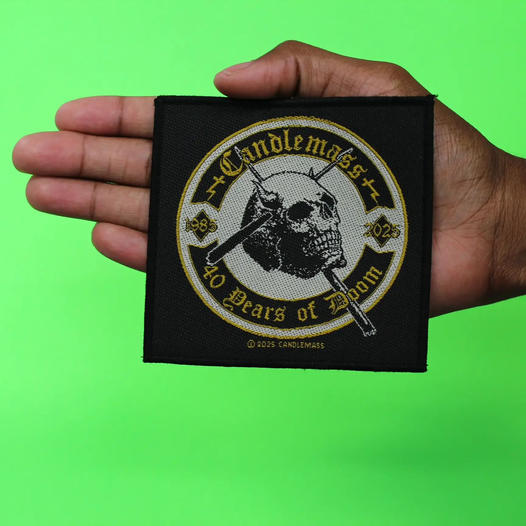 Candlemass Rock Band Patch 40 Years Of Doom Woven Sew On - Image 2
