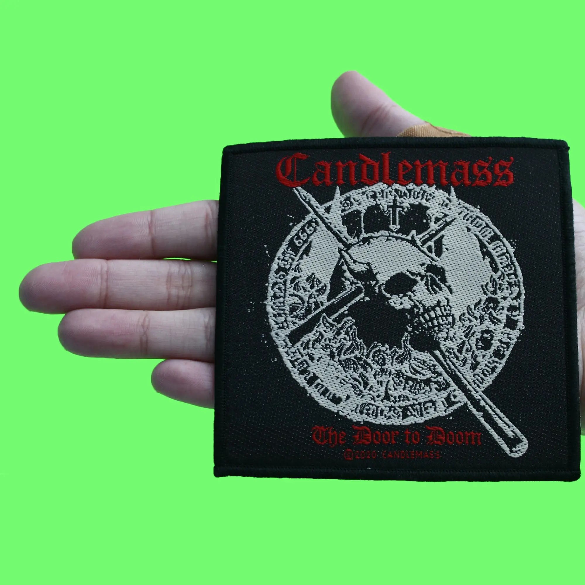 Candlemass Rock Band Patch The Door to Doom Woven Sew On - Image 2