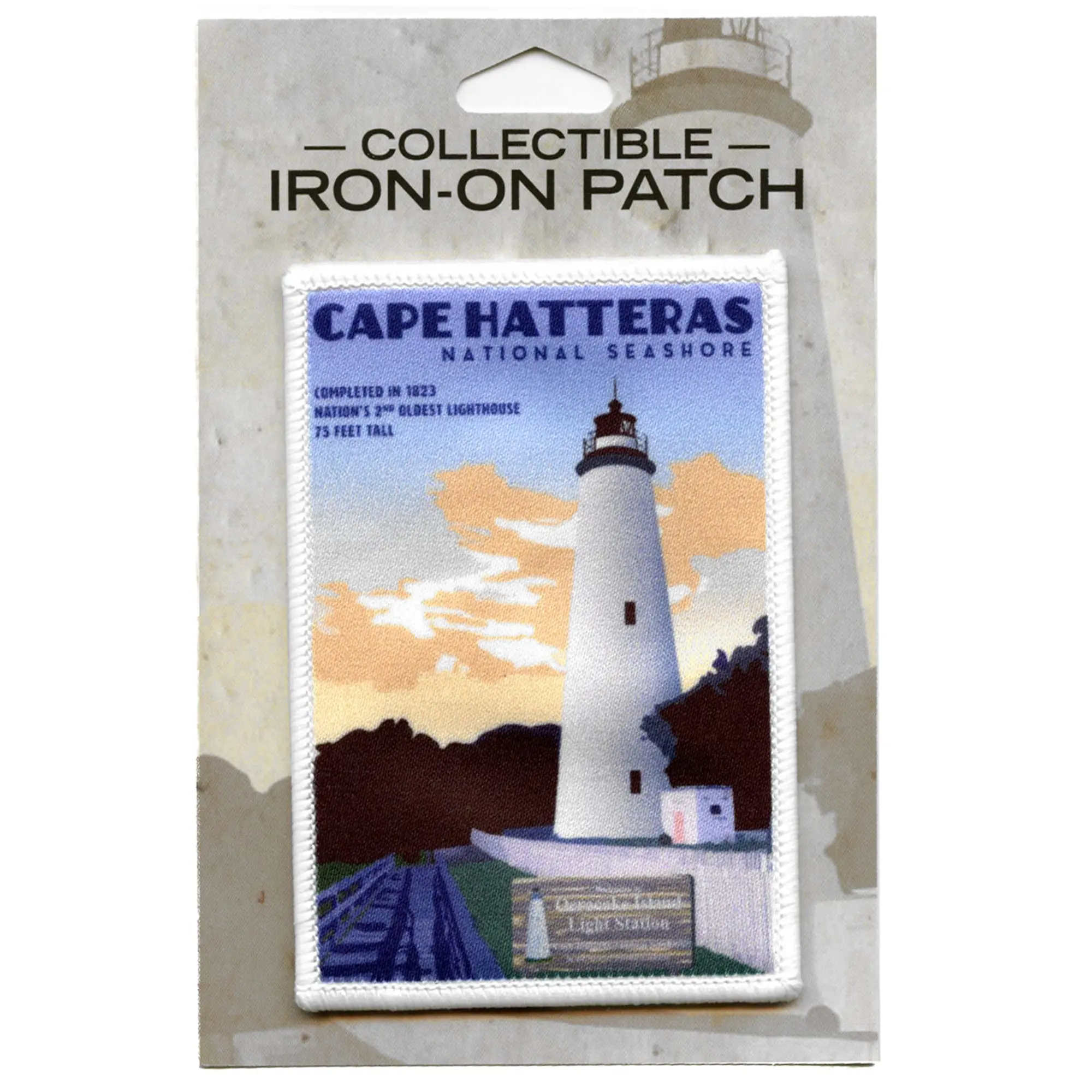Cape Hatteras National Seashore Patch Retro Ocracoke Island Sublimated Iron On - Image 2