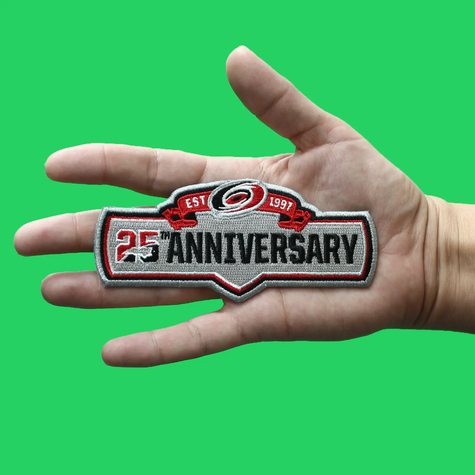 Carolina Hurricanes 25th Anniversary Jersey Patch 2022-23 - Image 3