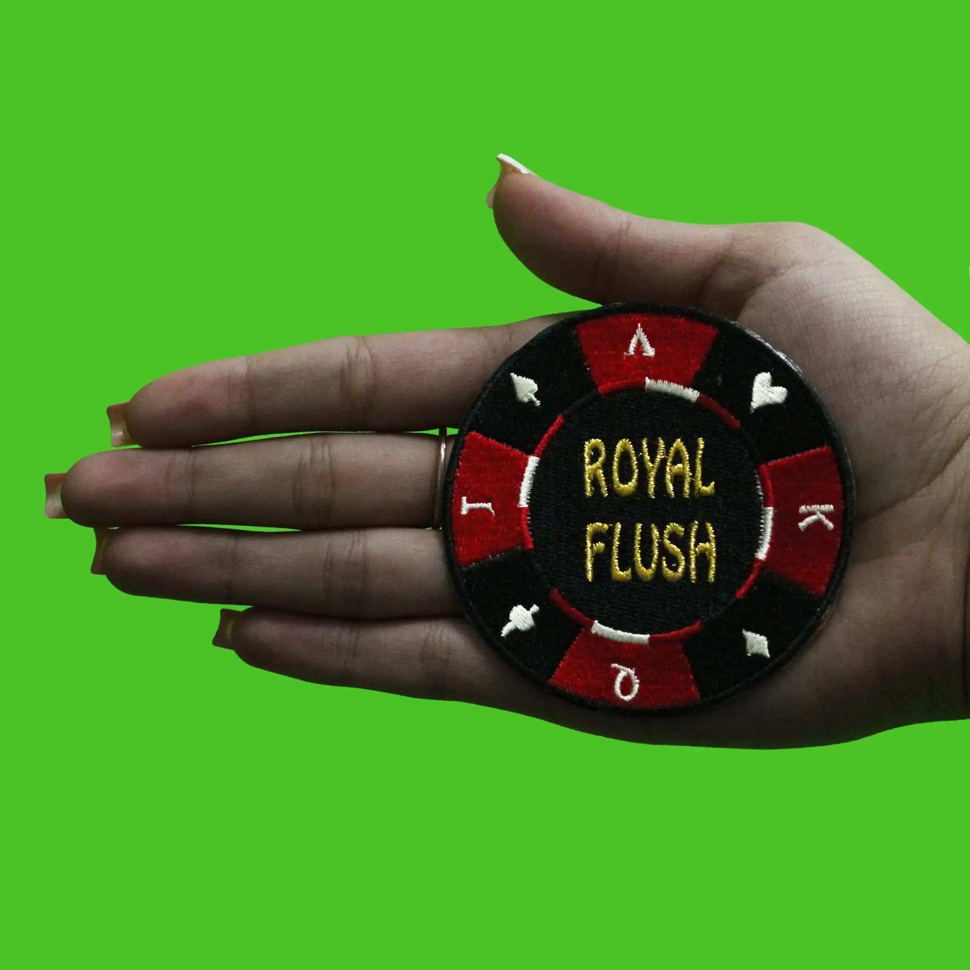 Casino Royal Rush Patch Gambling Chip Vegas Embroidered Iron On - Image 2