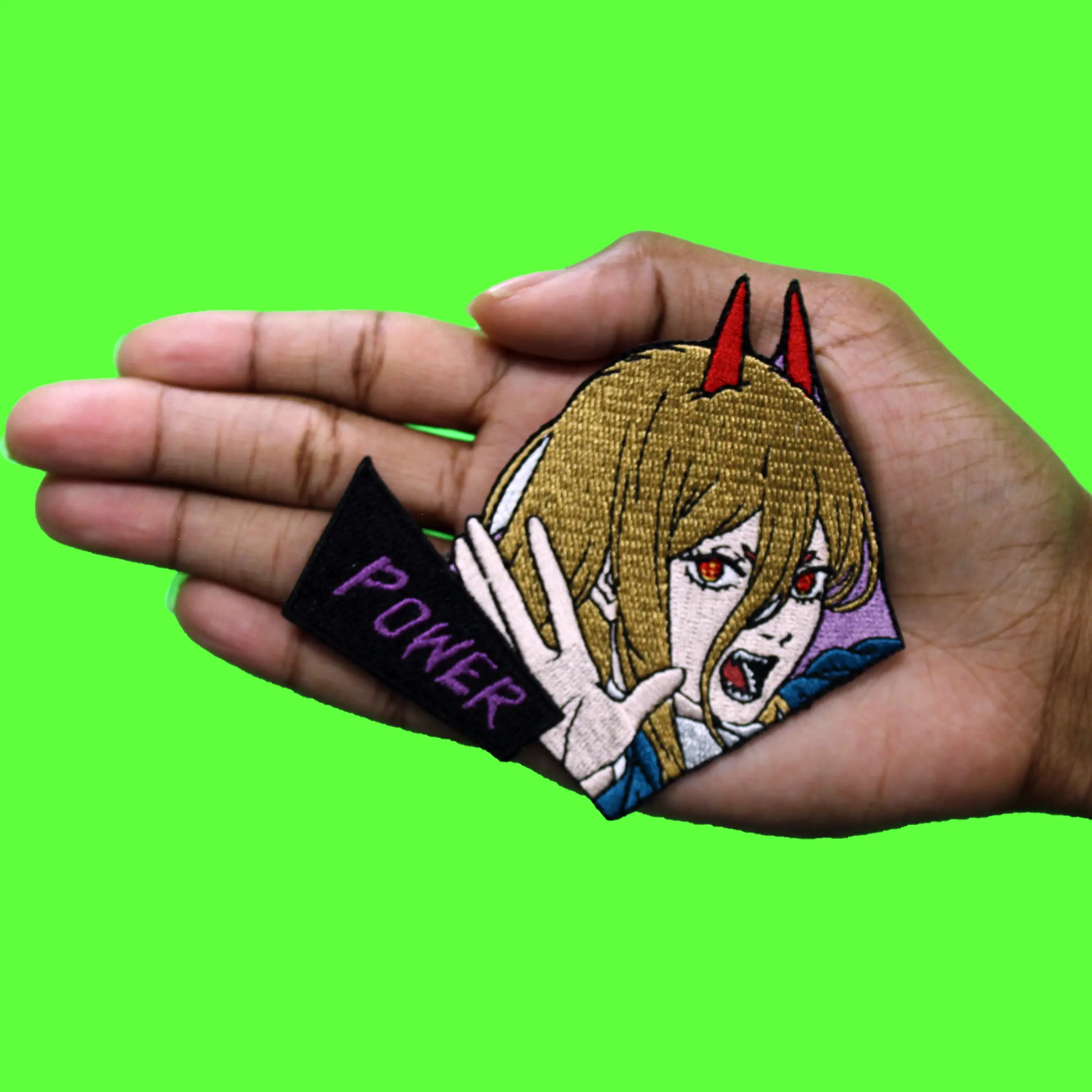 Chainsaw Man Power Box Patch Blood Devil Character Embroidered Iron On - Image 2
