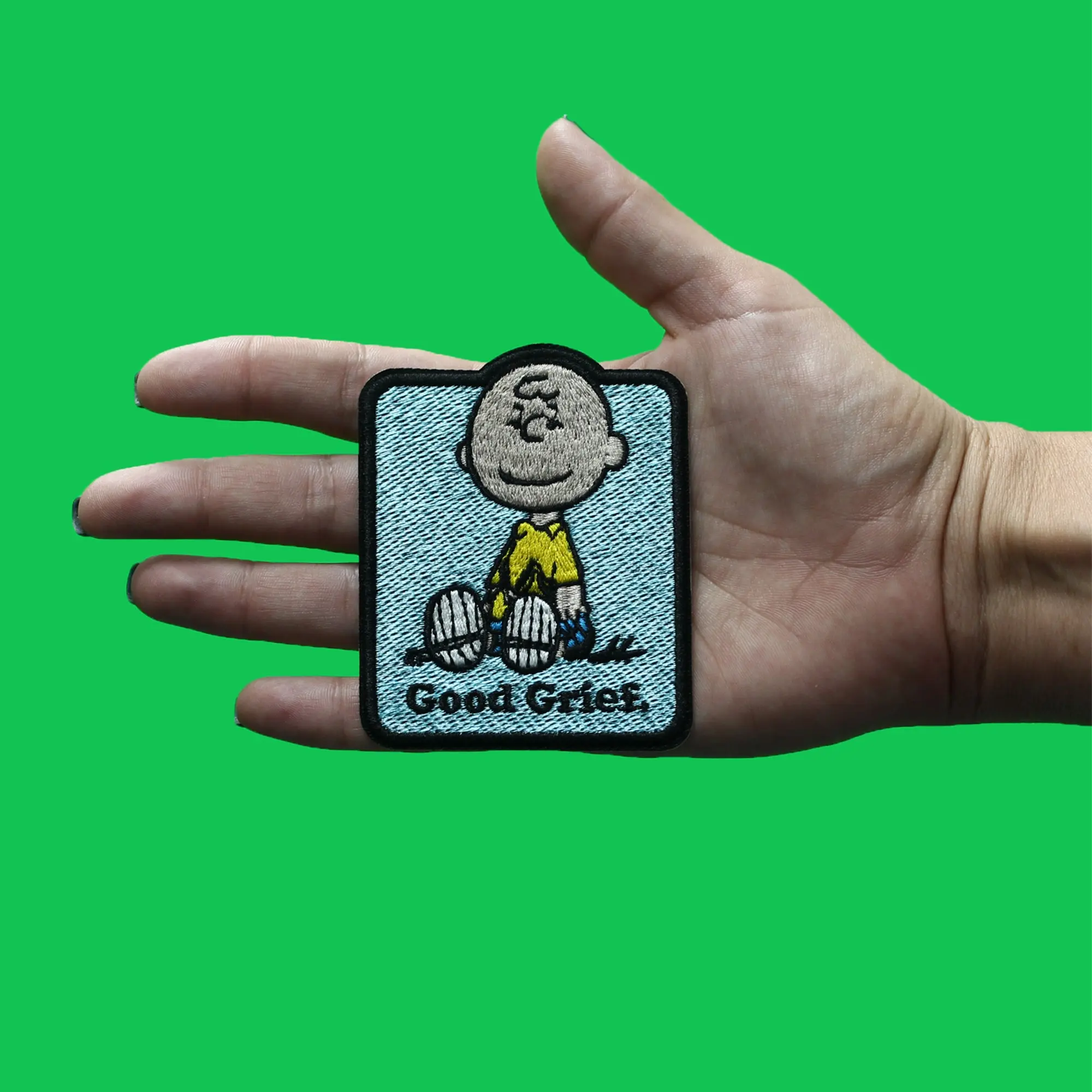 Charlie Brown Good Greif  Patch Peanuts Snoopy Embroidered Iron On - Image 2