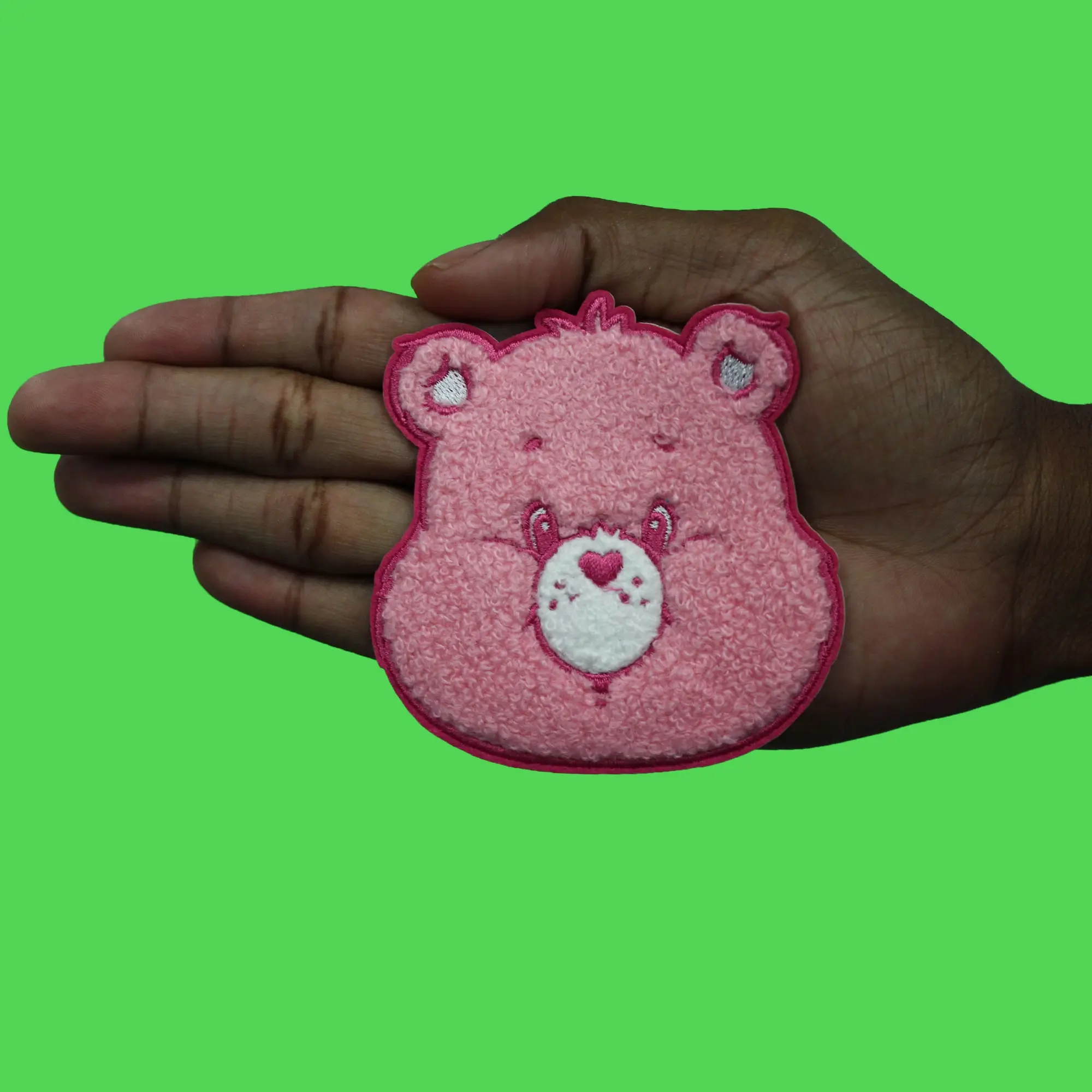 Cheer Care Bear Patch TV Kids Cartoon Chenille Iron On - Image 3