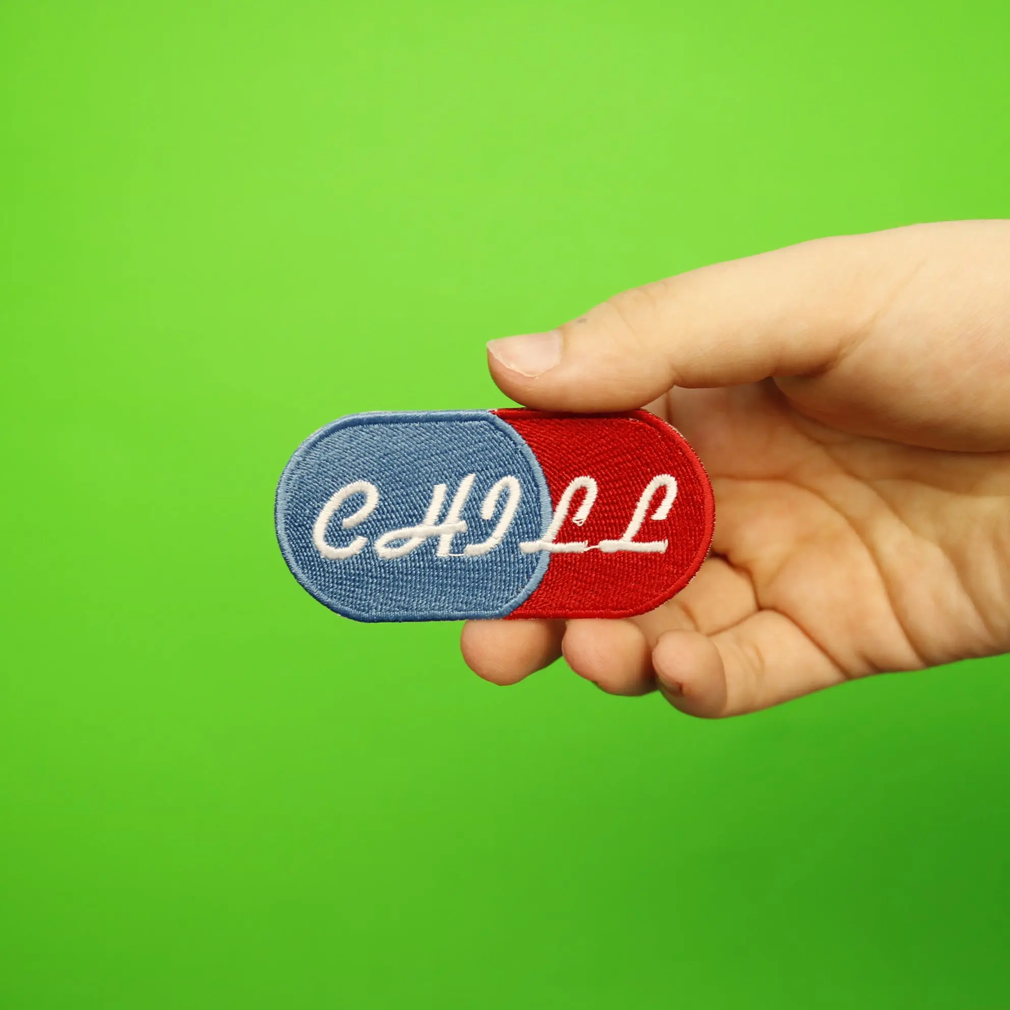 Chill Pill Embroidered Iron On Patch - Image 2