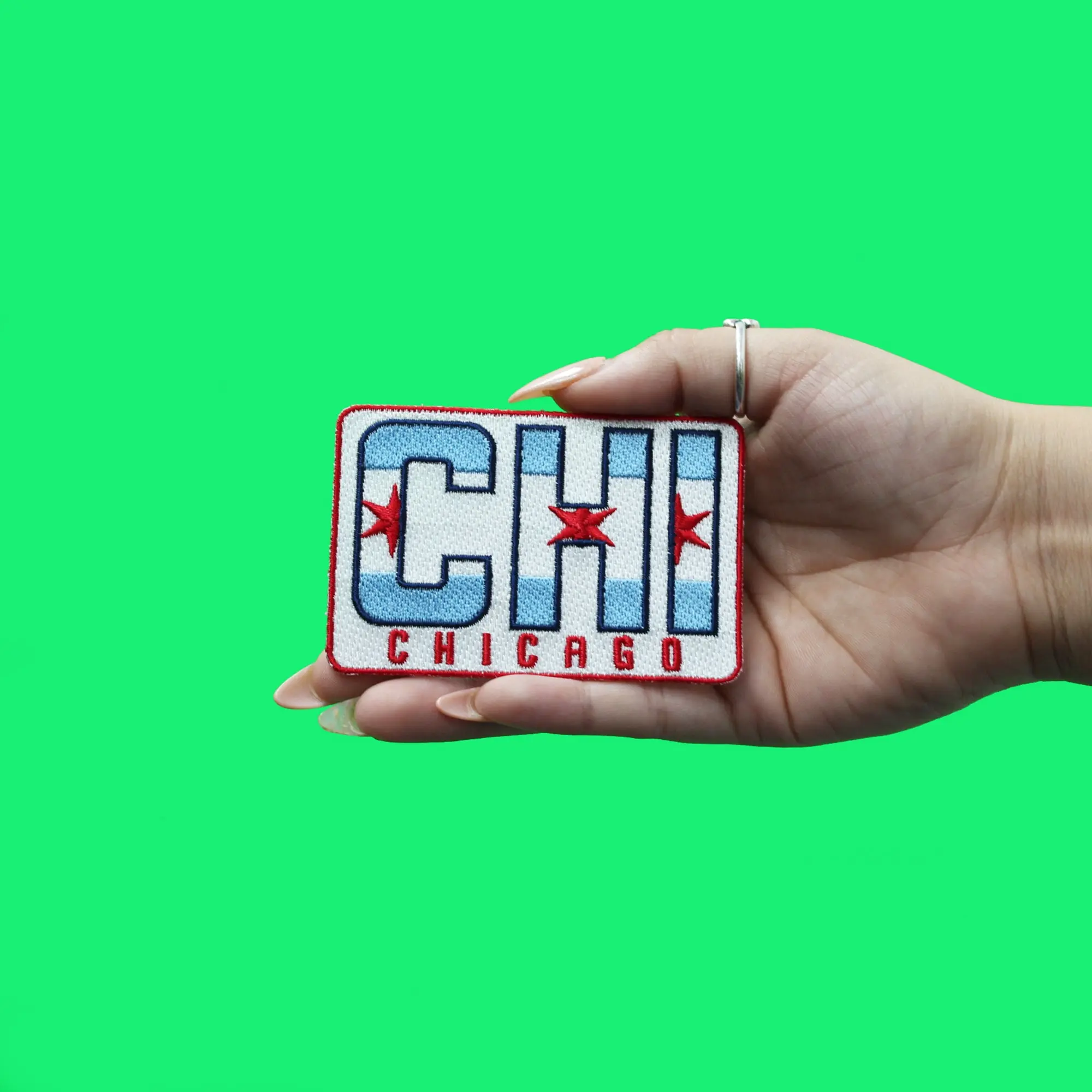 Chicago Bulls 'CHI' Town Patch City Flag Embroidered - Image 3