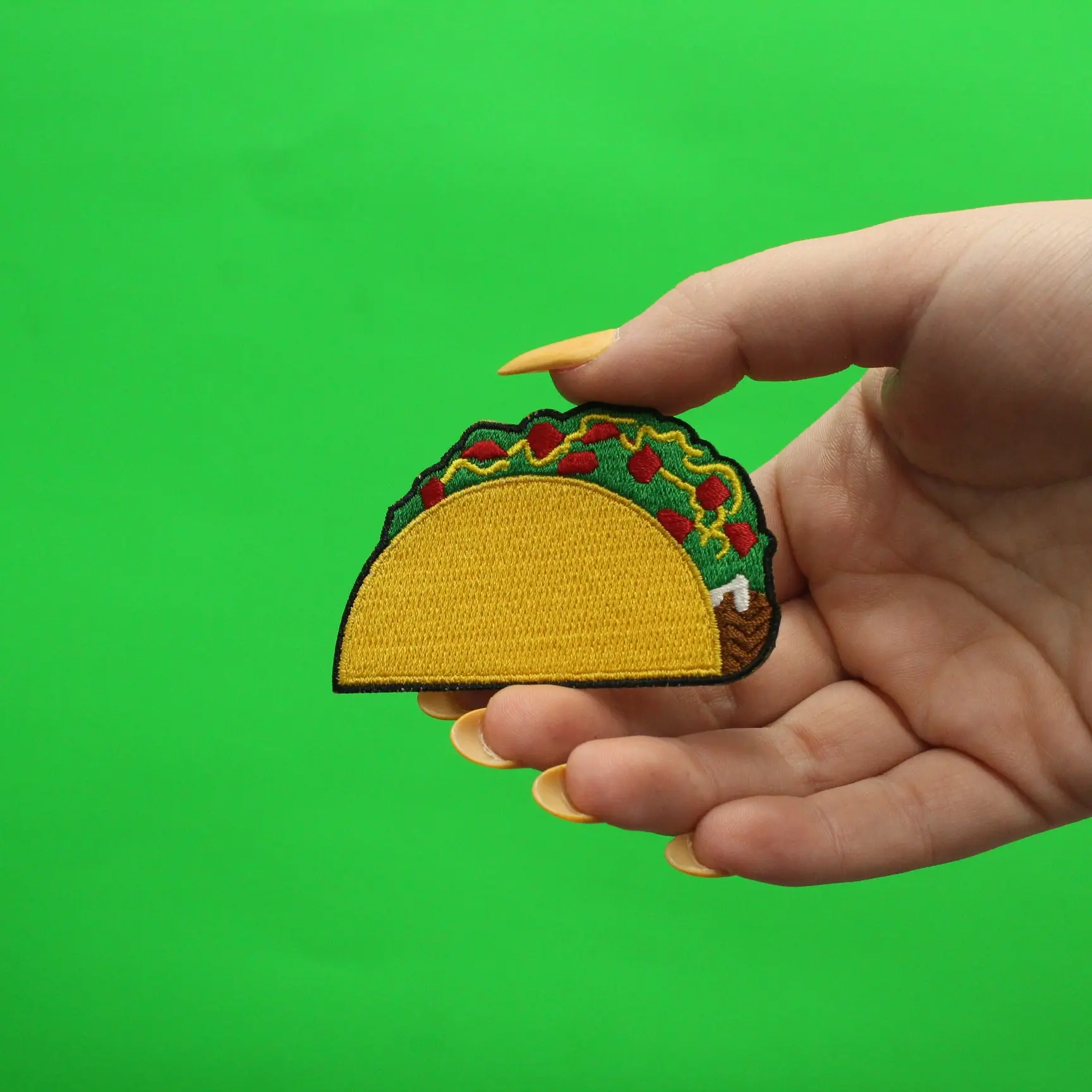 Classic Taco Embroidered Iron On Patch - Image 2