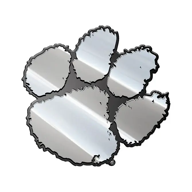 Clemson Tigers Solid Metal Chrome Auto Emblem