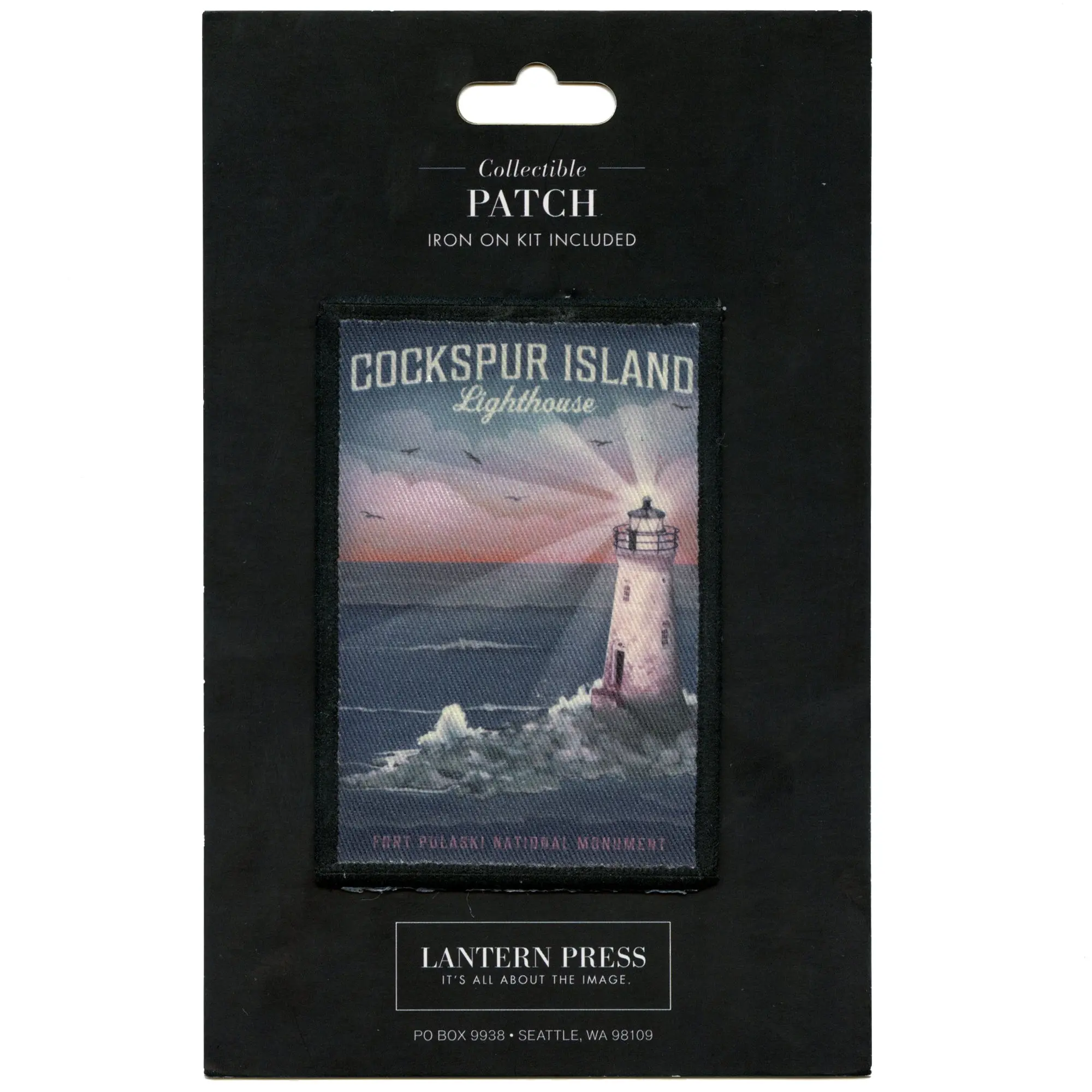 Cockspur Island Lighthouse Patch Fort Pulaski National Monument Sublimated Embroidery Iron On - Image 2