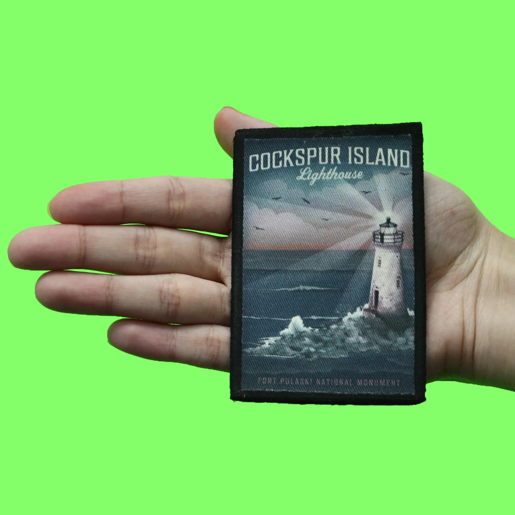 Cockspur Island Lighthouse Patch Fort Pulaski National Monument Sublimated Embroidery Iron On - Image 3