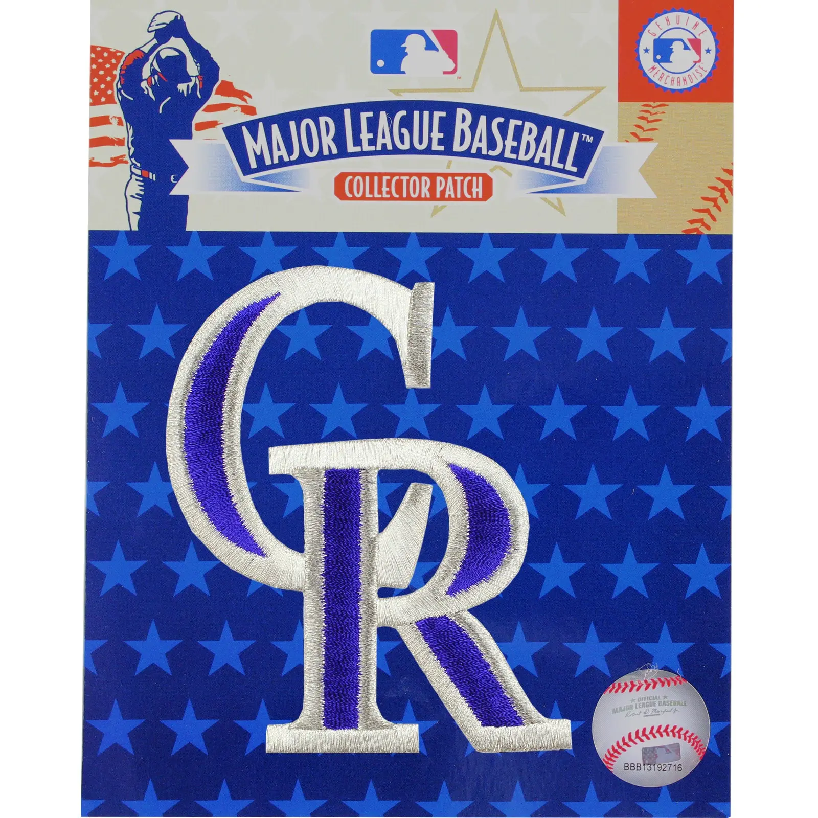 Colorado Rockies 'CR' Script Hat Logo Patch - Image 2