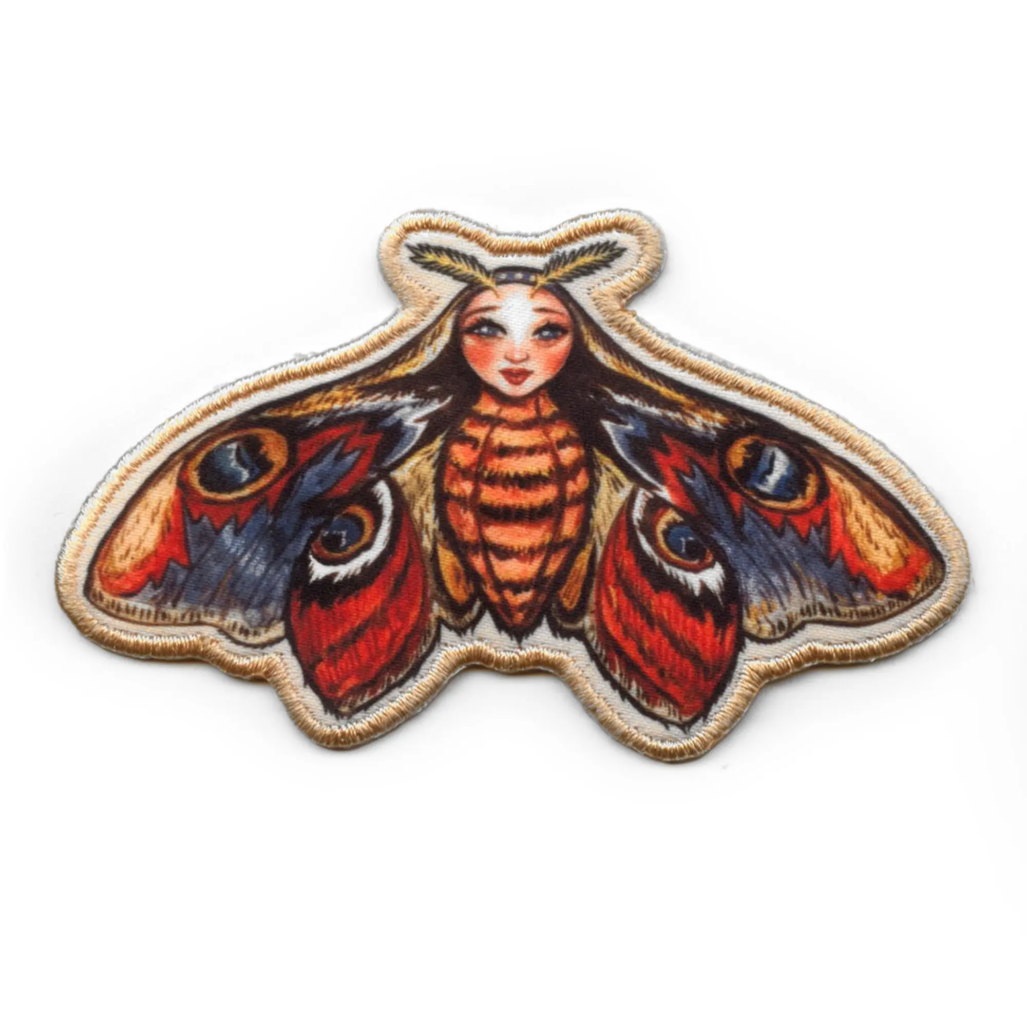Colorful Moth Woman Patch Insects Fairy Mythical Sublimated Iron On