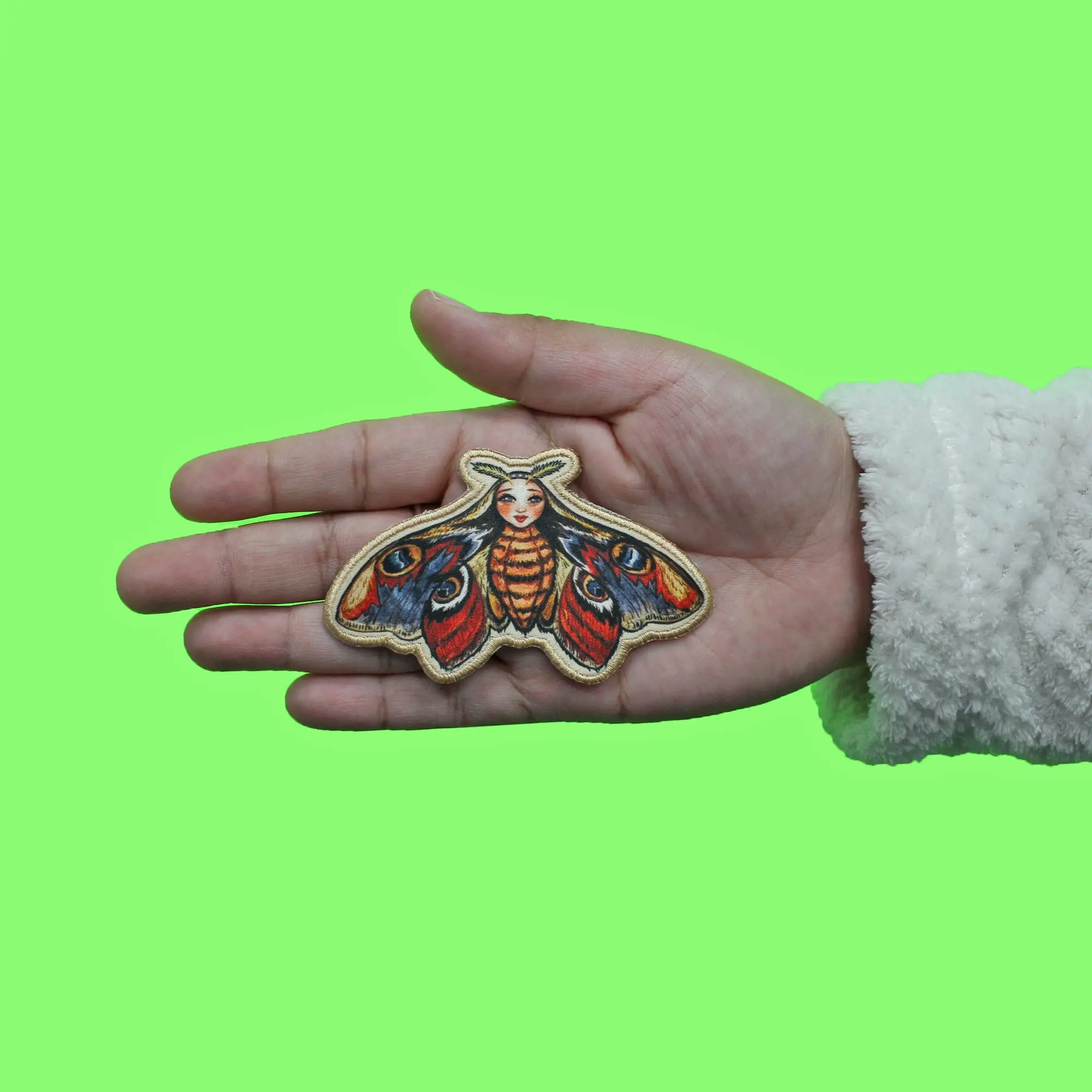 Colorful Moth Woman Patch Insects Fairy Mythical Sublimated Iron On - Image 2