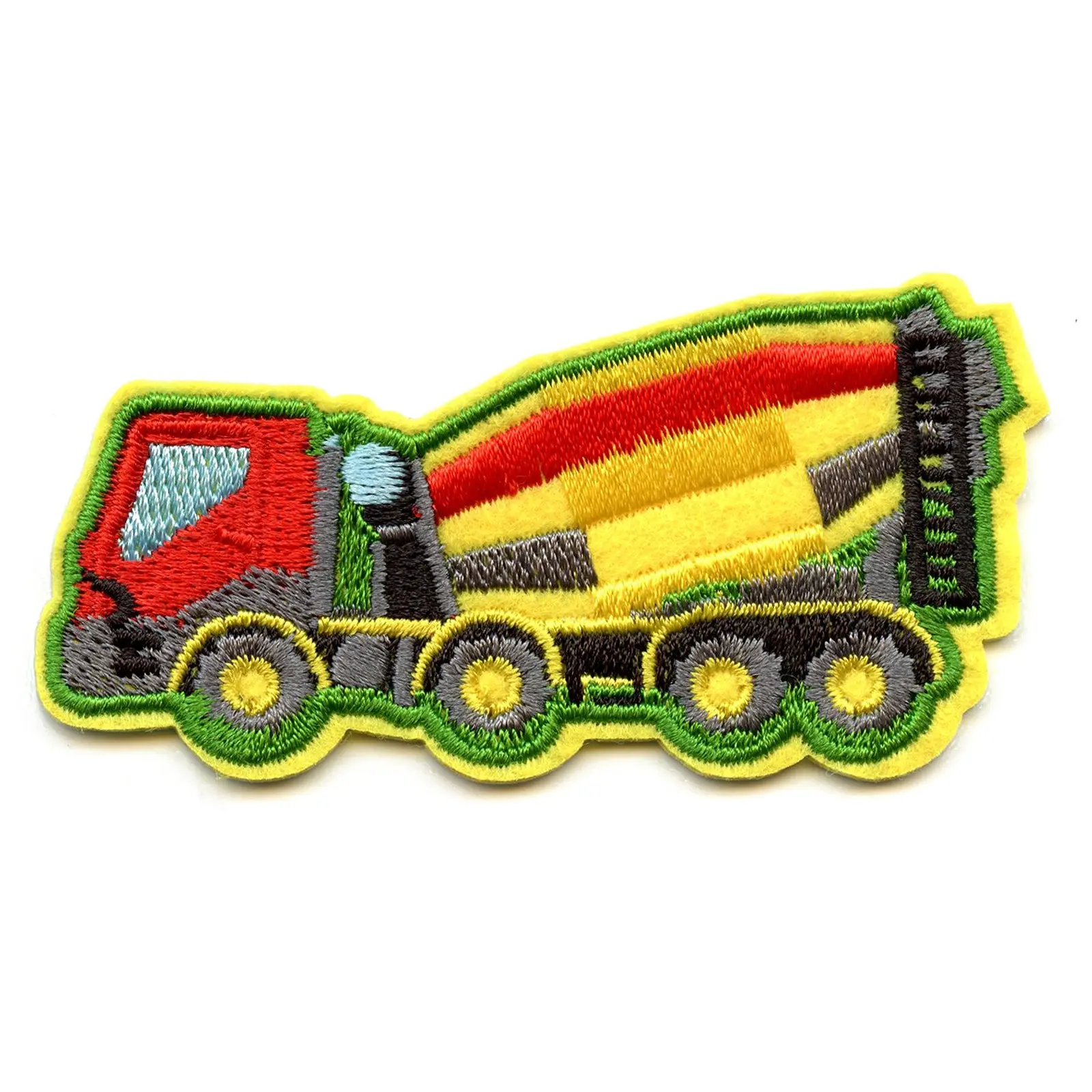 Concrete Mixer Truck Embroidered Iron On Patch