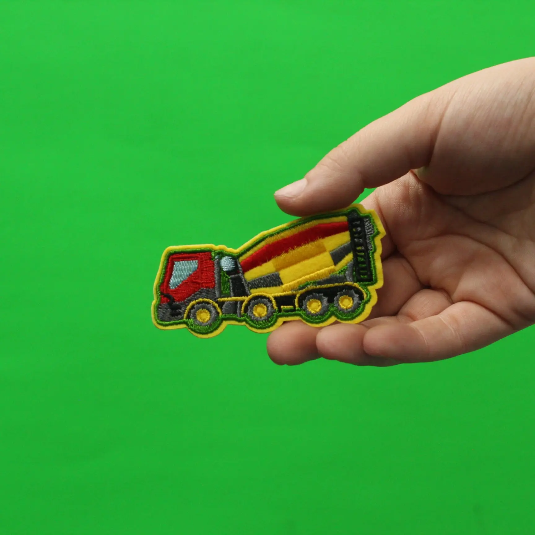 Concrete Mixer Truck Embroidered Iron On Patch - Image 2