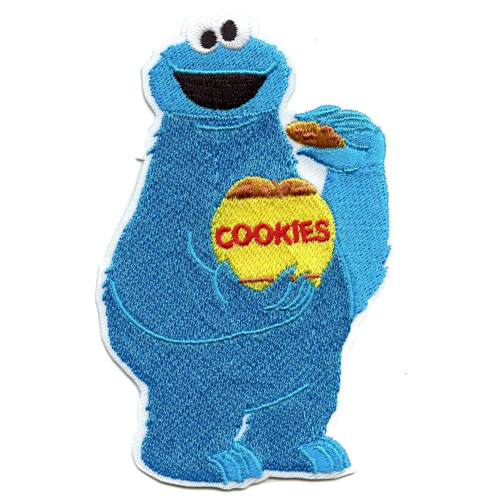 Cookie Monster Full Body Patch 123 Sesame Street Embroidered Iron-On - Image 2