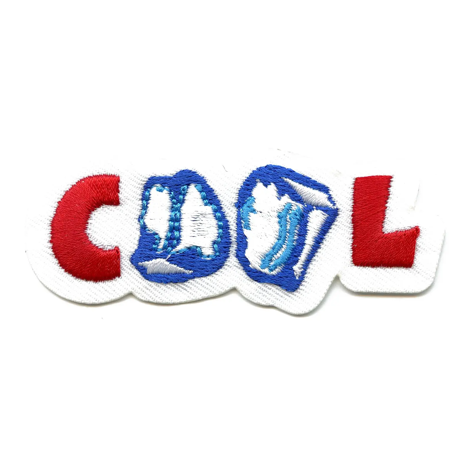Cool Ice Cubes Script Iron On Embroidered Patch