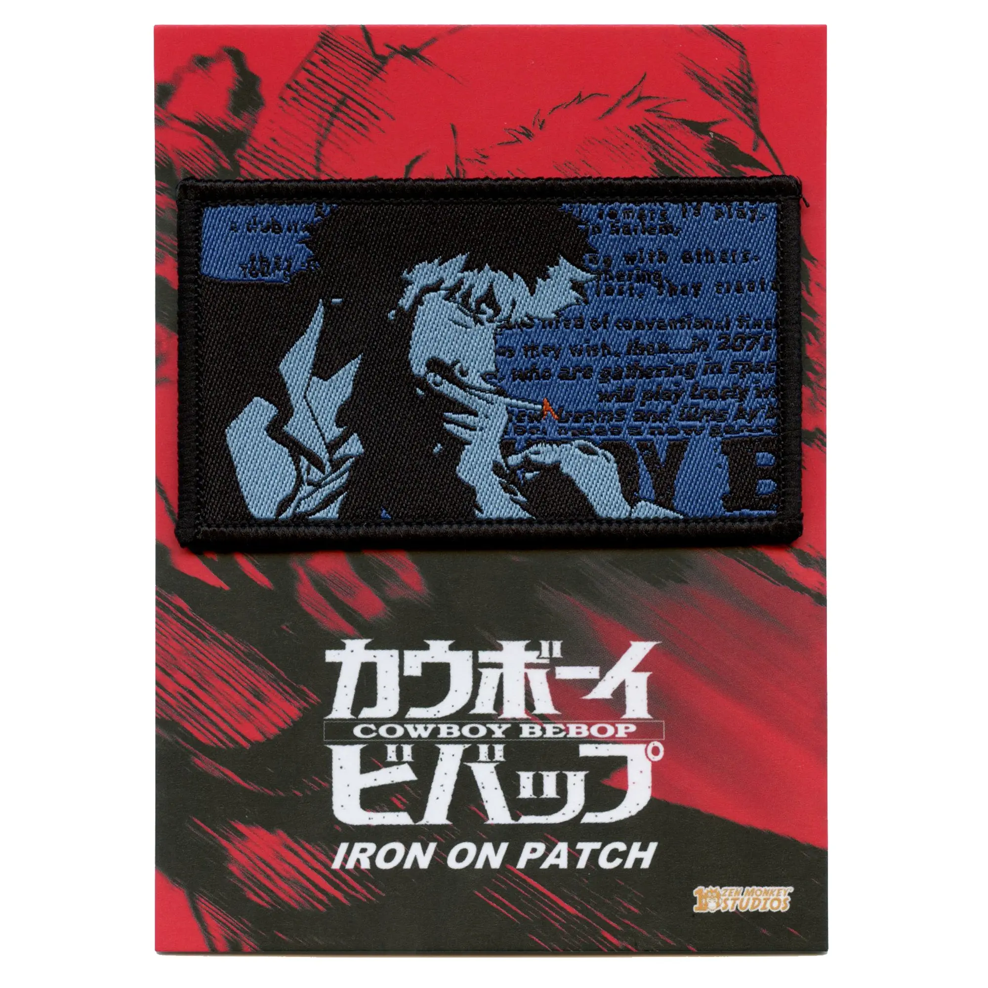 Cowboy Bebop Spike Blue Patch Anime Bounty Western Woven Iron-On