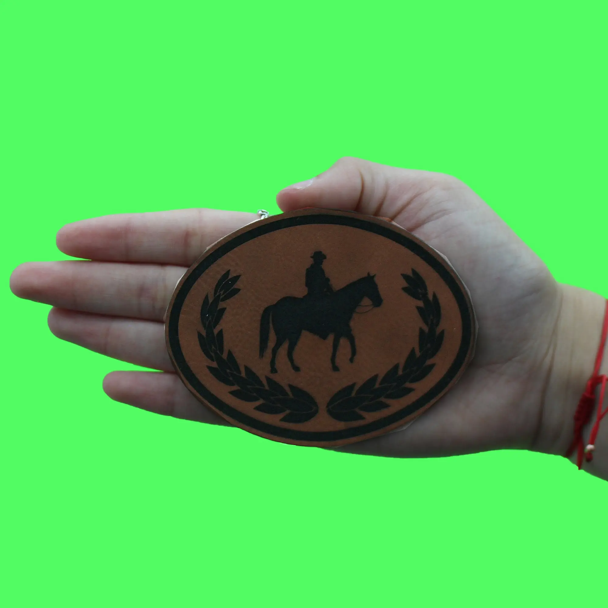 Cowboy Belt Buckle Patch Western Rodeo Country Embroidered Sew On - Image 2