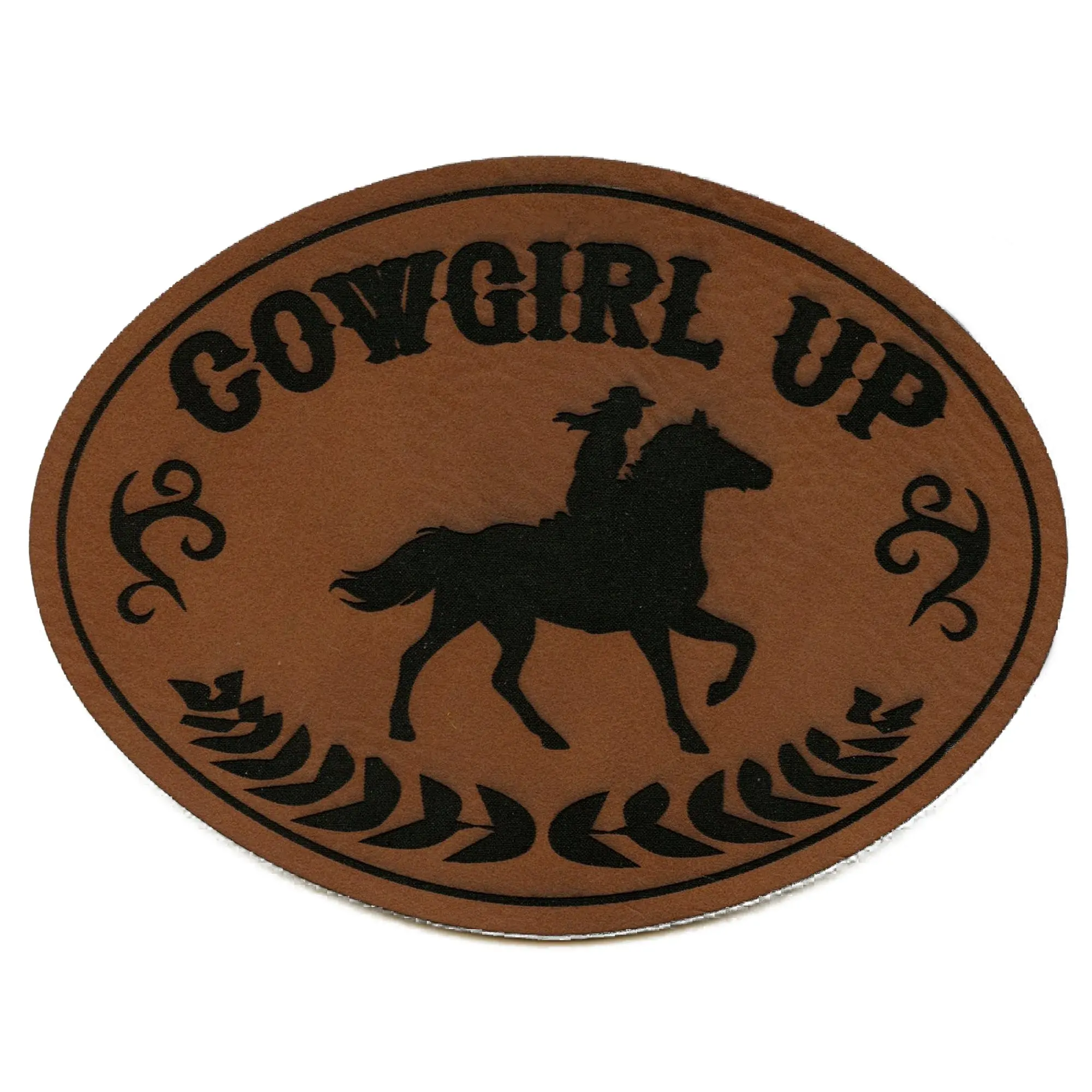 Cowgirl Up Patch Western Country Aesthetic Leather Sew On