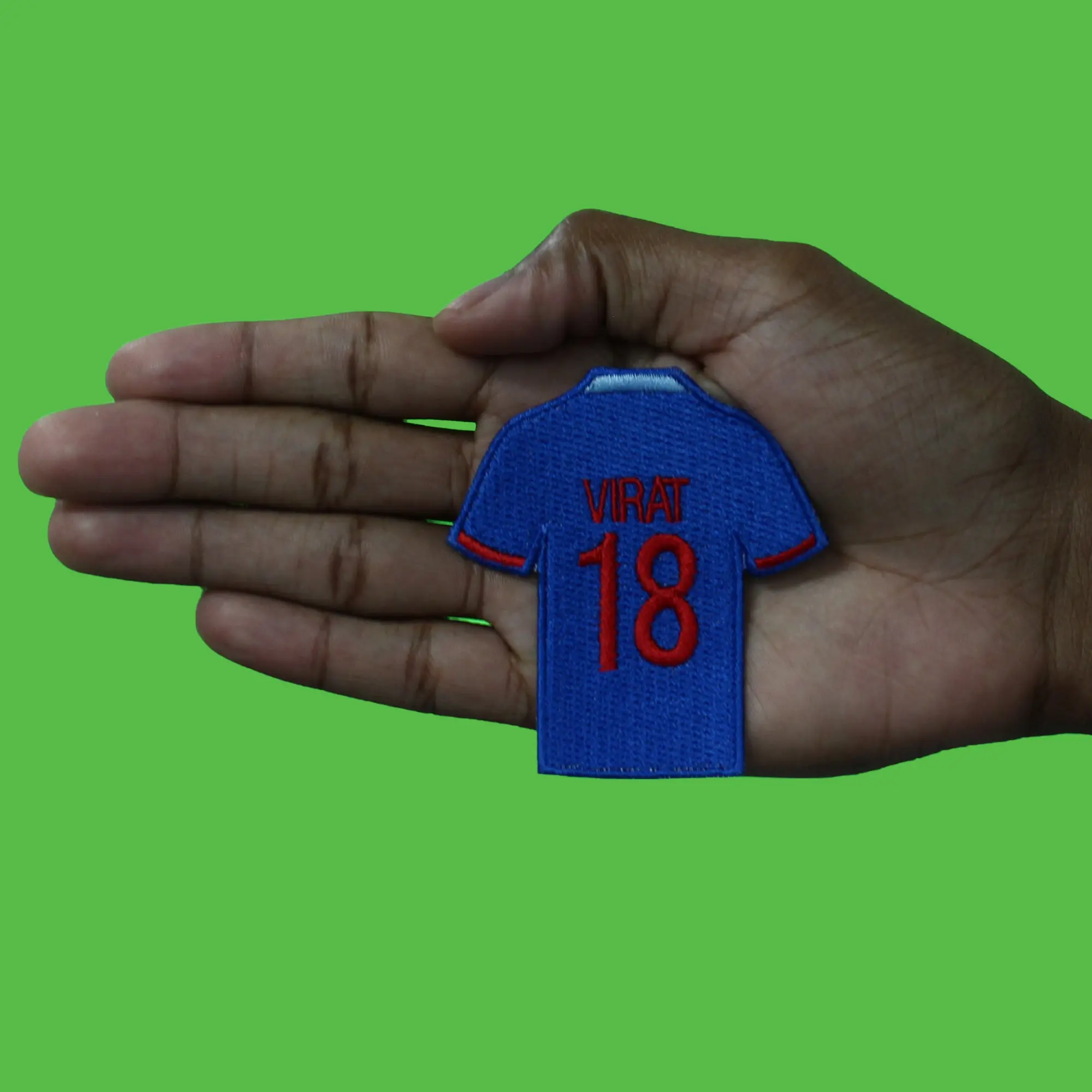 Indian Cricket Player Patch Sports Jersey 18 Embroidered Iron On - Image 2