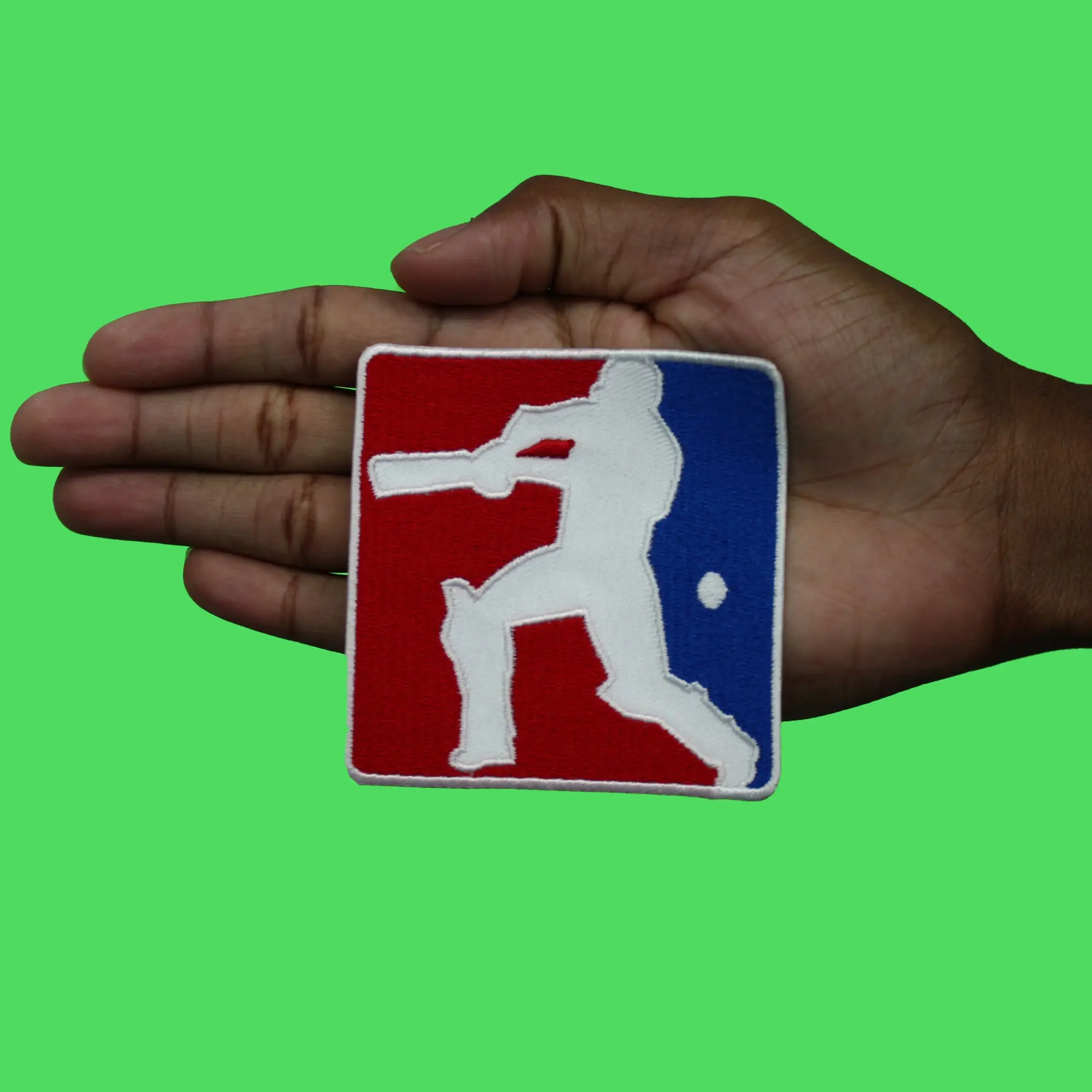 Cricket Sports Logo Patch Hobby Competitive League Embroidered Iron On - Image 2