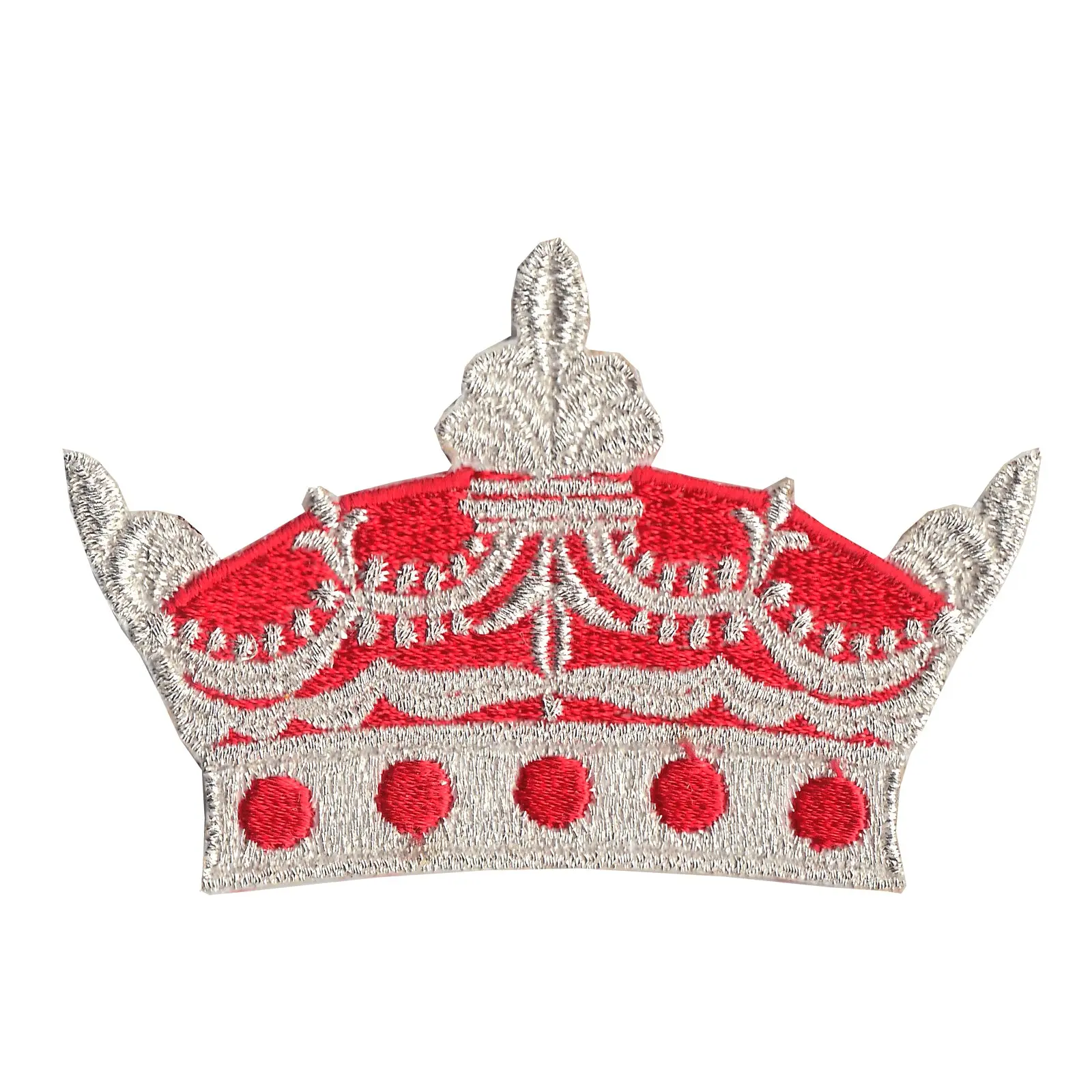Royal Crown Metallic Embroidered Iron On Patch - Image 3