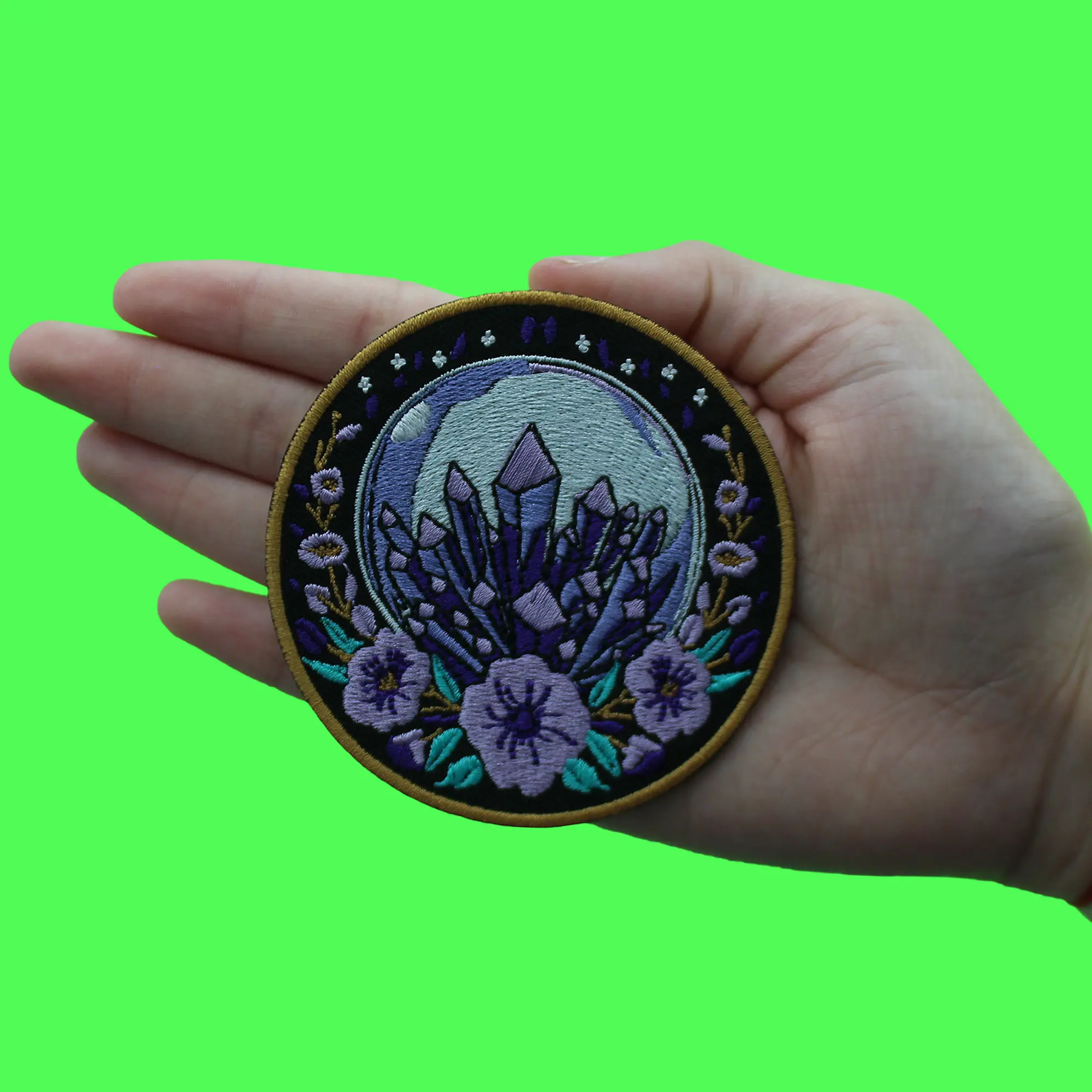 Crystal Globe Crystals Patch Mythology Psychic Aesthetic Embroidered Iron On - Image 2