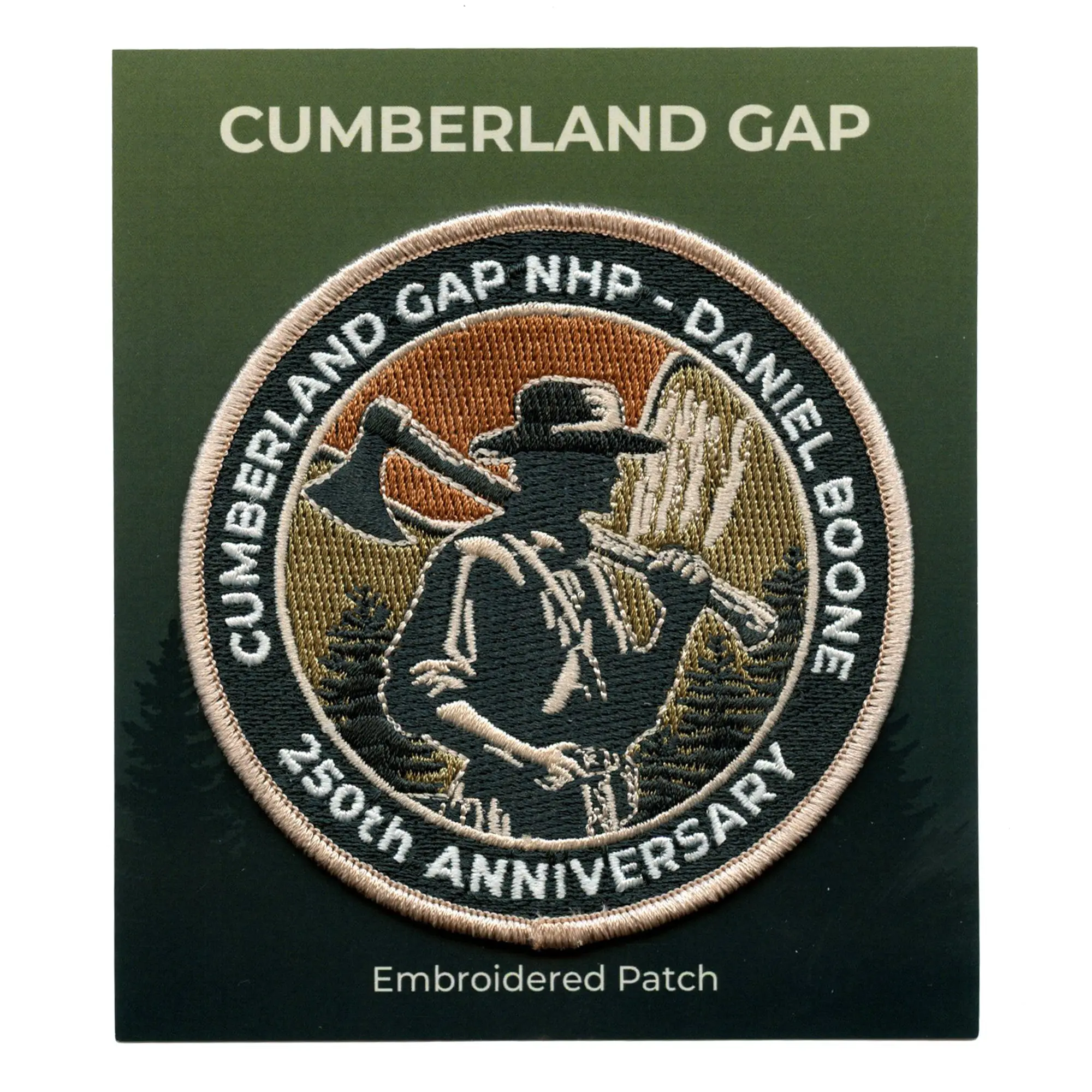Cumberland GAP NHP Patch Daniel Boone 250th Anniversary Embroidered Iron On - Image 2