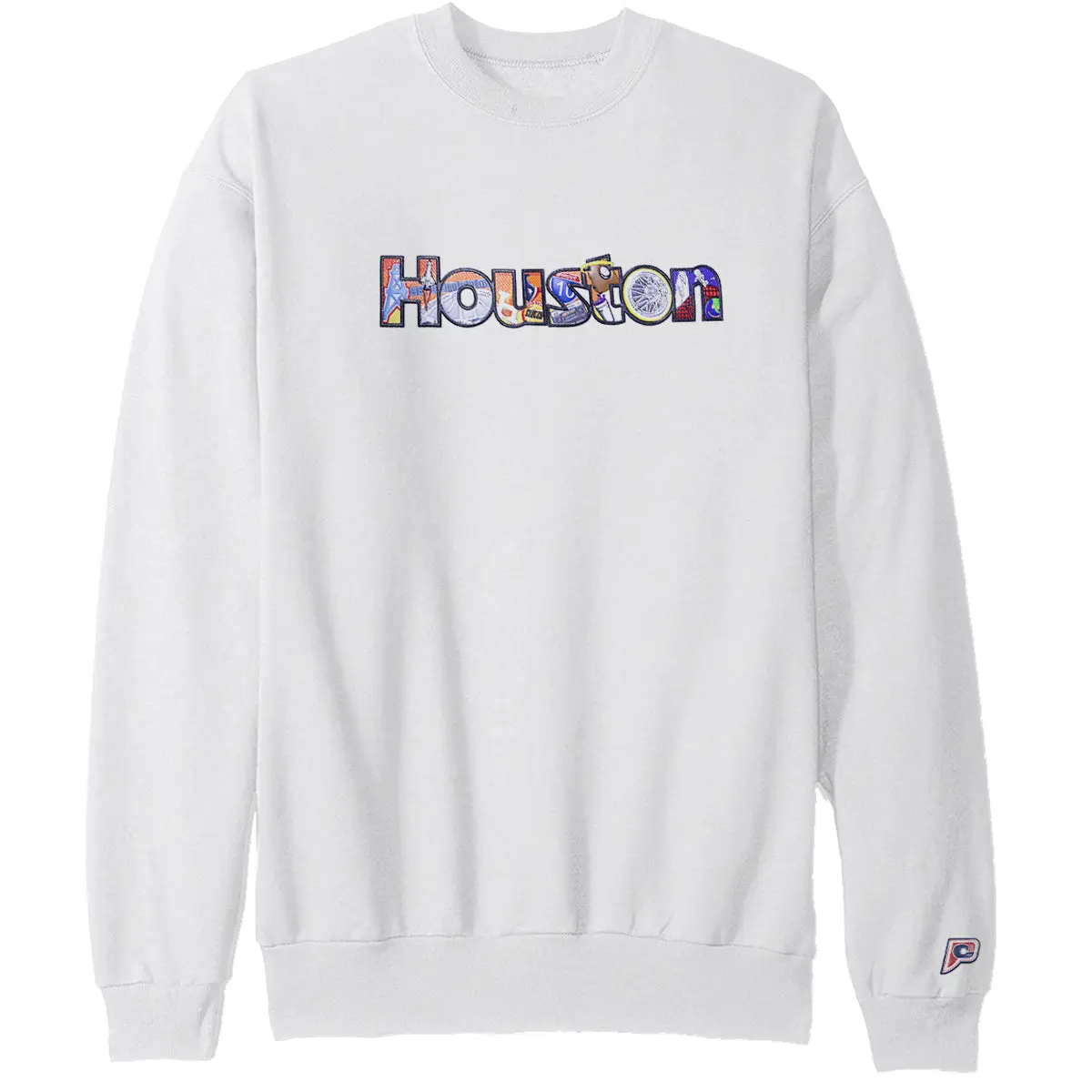 Patch Collection's Houston Texas Iconic Collage Unisex Crew Neck Sweatshirt