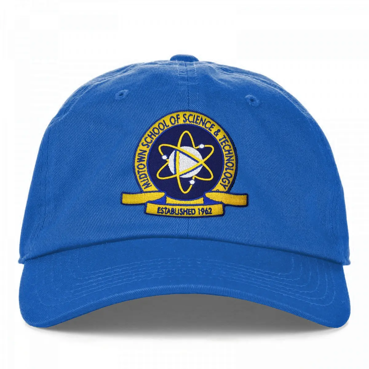 Custom Midtown School Of Science Embroidered Logo Hat (Peter) (Blue)