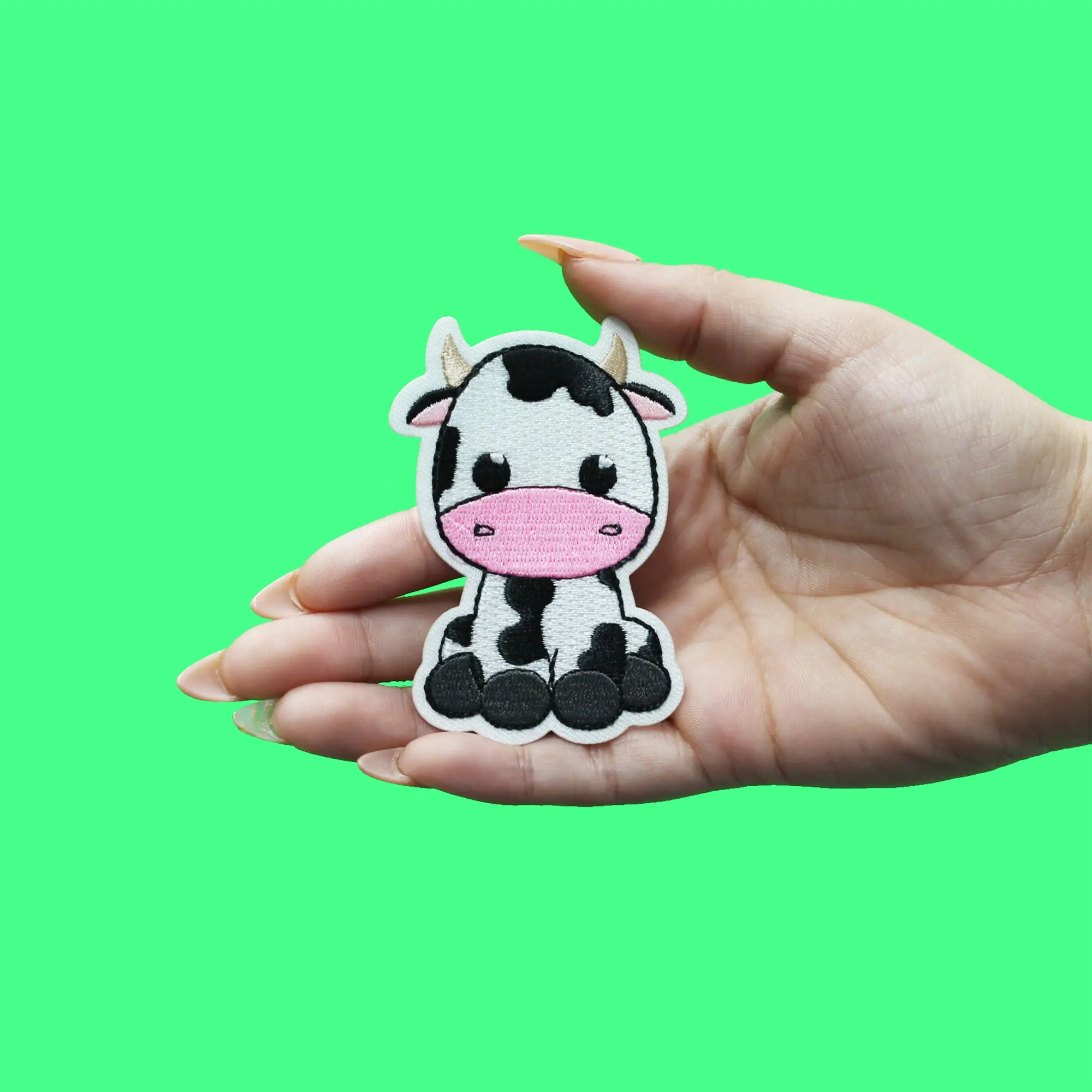 Cute Cow Patch Embroidered Iron On - Image 2