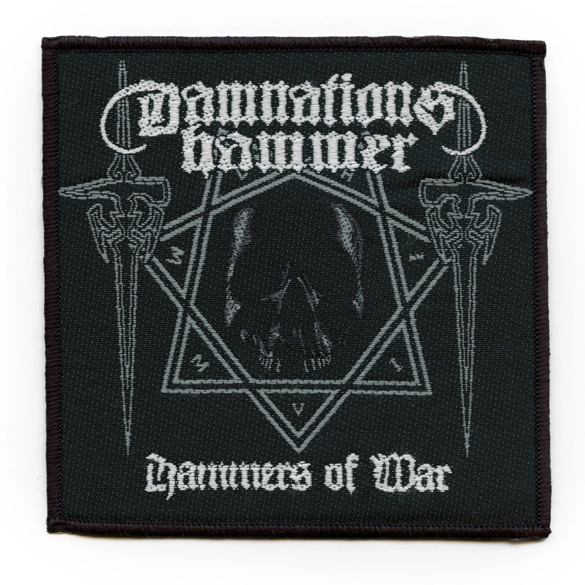 Damnation's Hammer Standard Band Patch Hammer Of War Woven Sew On