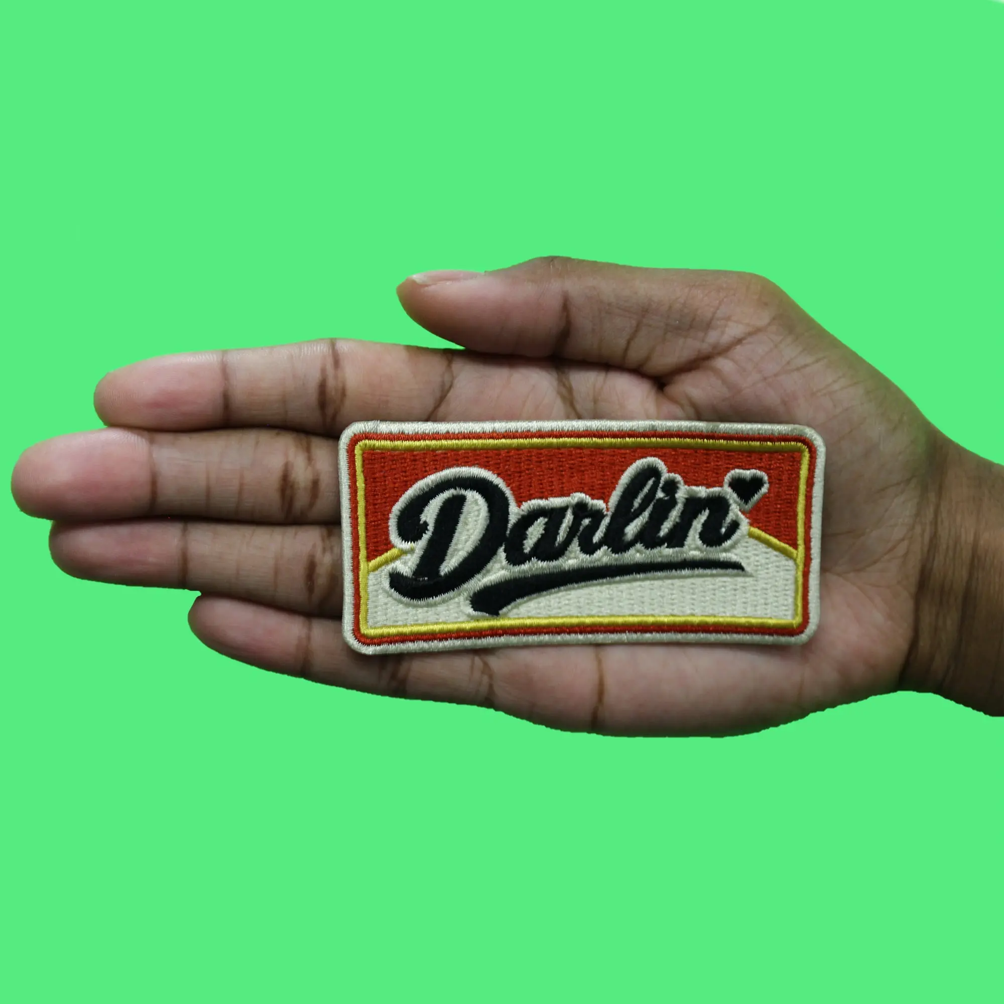 Darlin Heart Vintage Patch Western Country Box Embroidered Iron On - Image 2