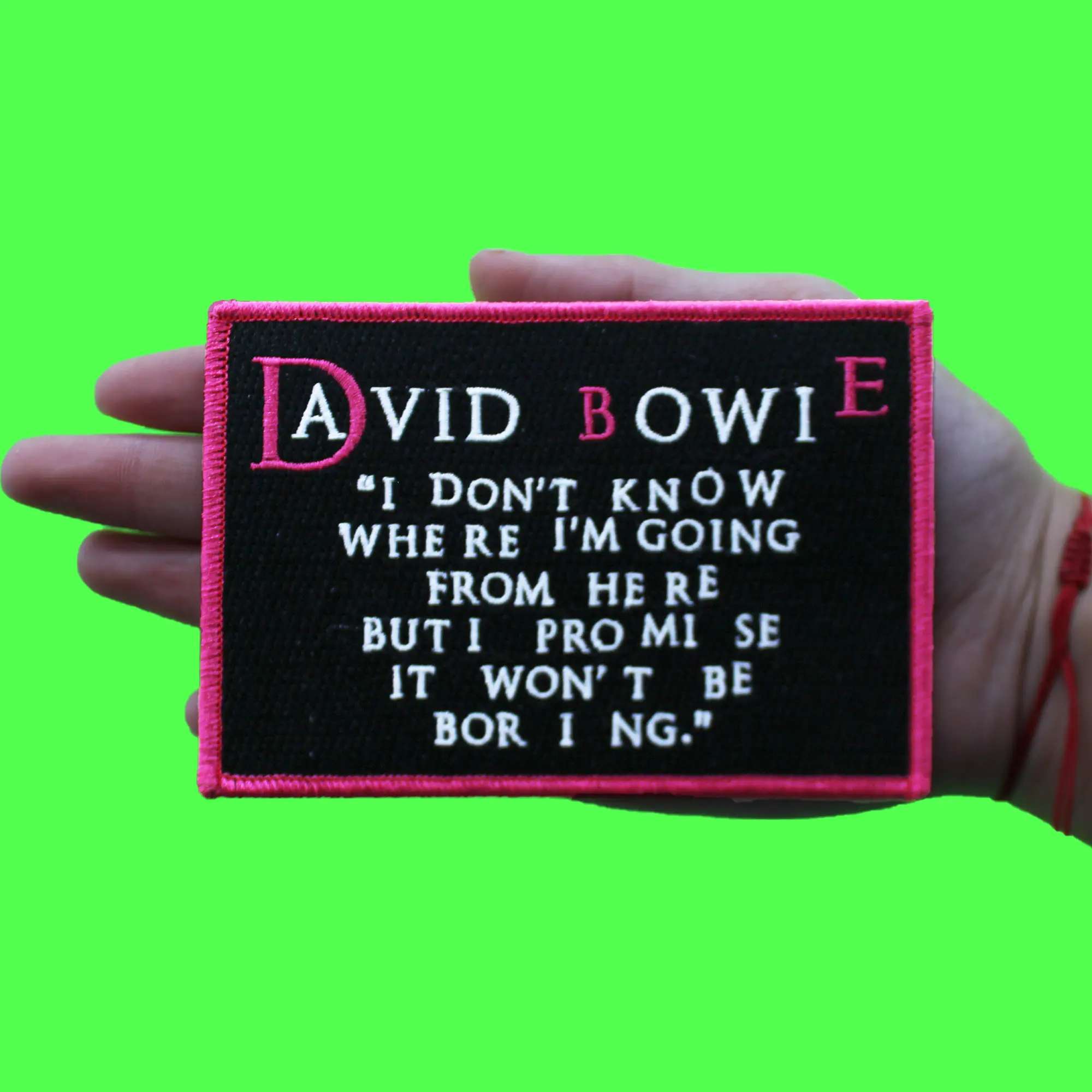 David Bowie I Don't Know Where I'm Going Patch Pop Rock Rebel Embroidered Iron On - Image 2