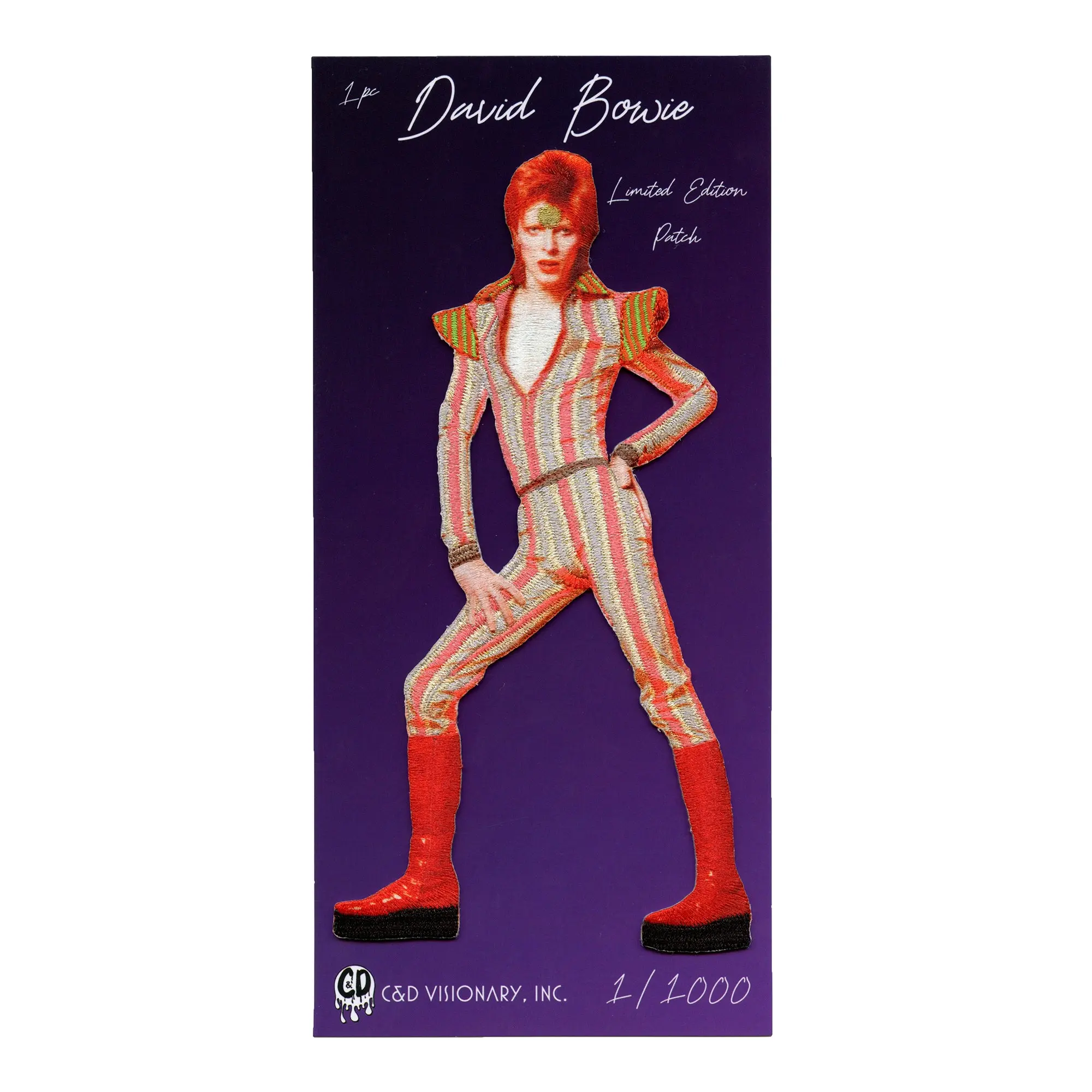 David Bowie Limited Edition 7" Patch 1 Of Only 1000 Embroidered Iron On