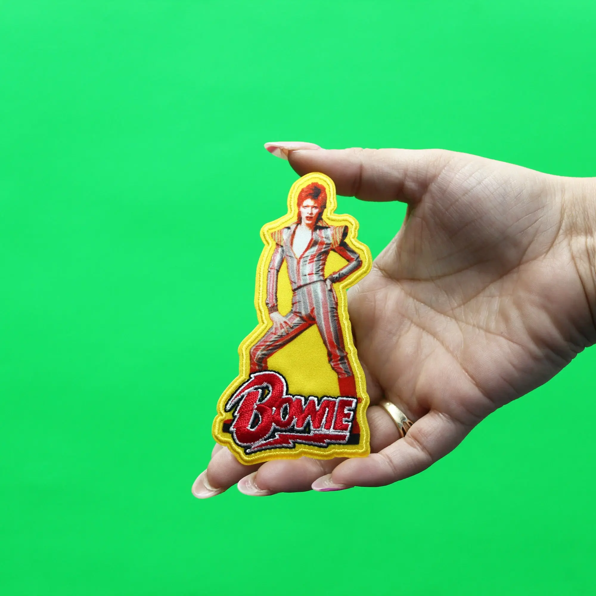 Official David Bowie Patch Glam Pose Embroidered - Image 2