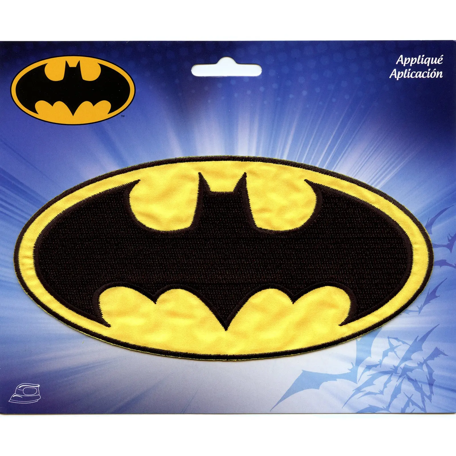 Dc Comics Batman Logo Iron on Embroidered Applique Patch - Large - Image 2