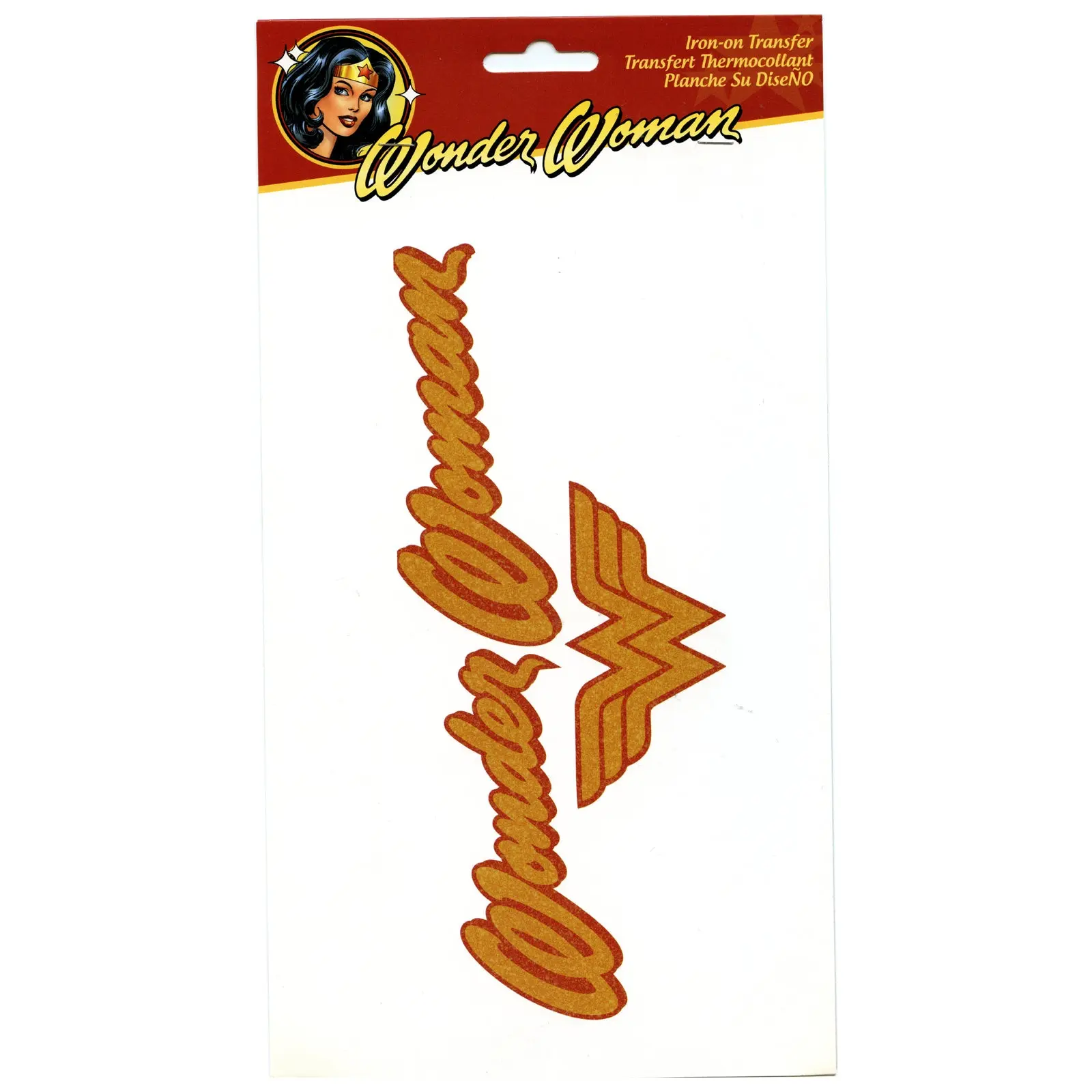 DC Wonder Woman Glitter Logo Iron On Transfer - Image 2