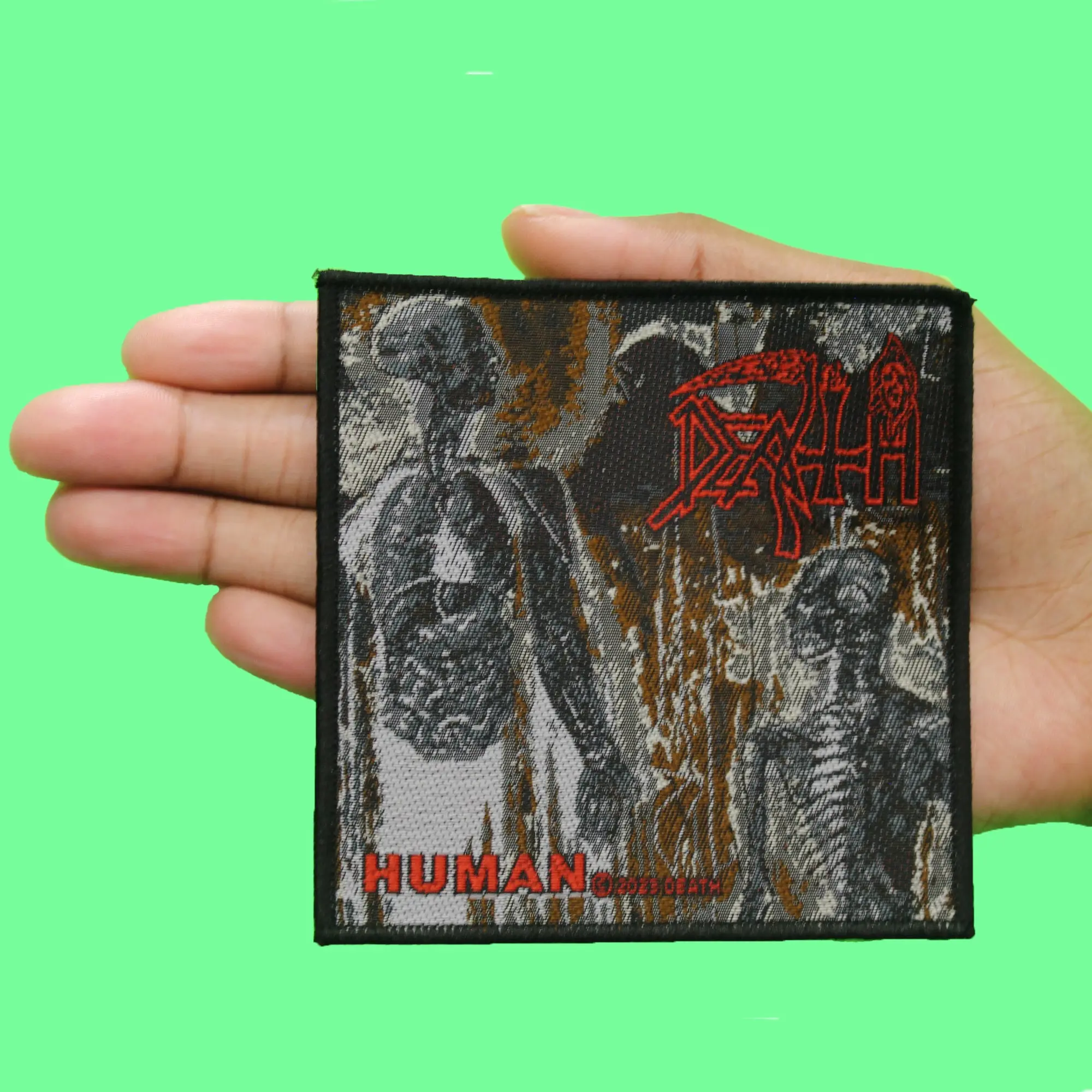 Death Human Album Patch Metal Rock Band Woven Sew On - Image 2